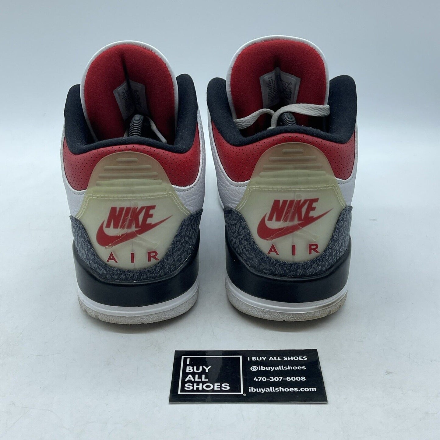 Size 8.5 - Jordan 3 Retro Denim SE Fire Red 2020 Suede Leather (CZ6431-100)