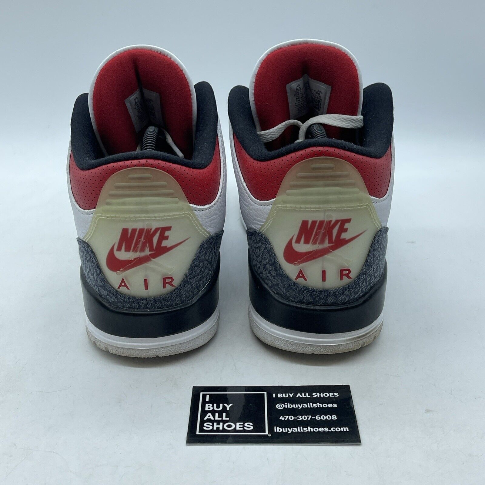 Size 8.5 - Jordan 3 Retro Denim SE Fire Red 2020 Suede Leather (CZ6431-100)
