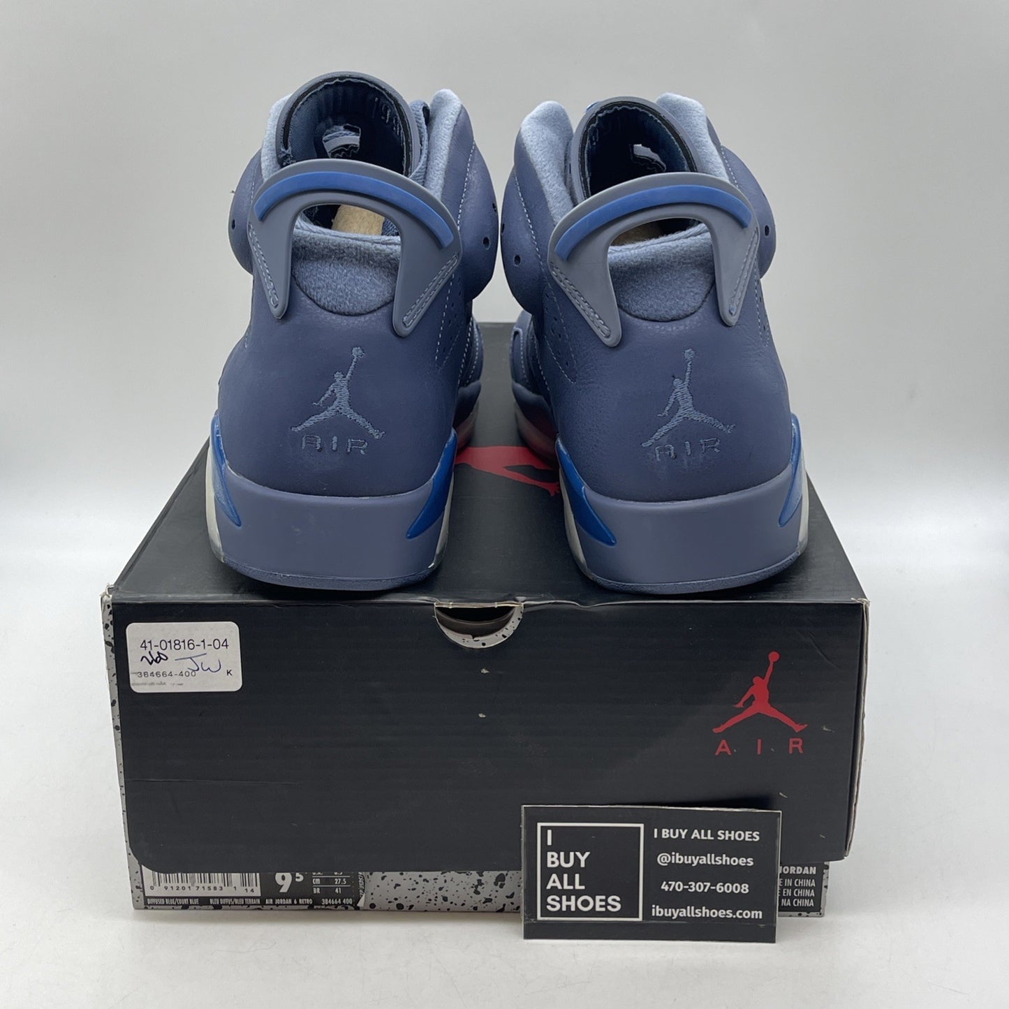 Size 9.5 - Air Jordan 6 Retro Diffused Blue (384664-400)