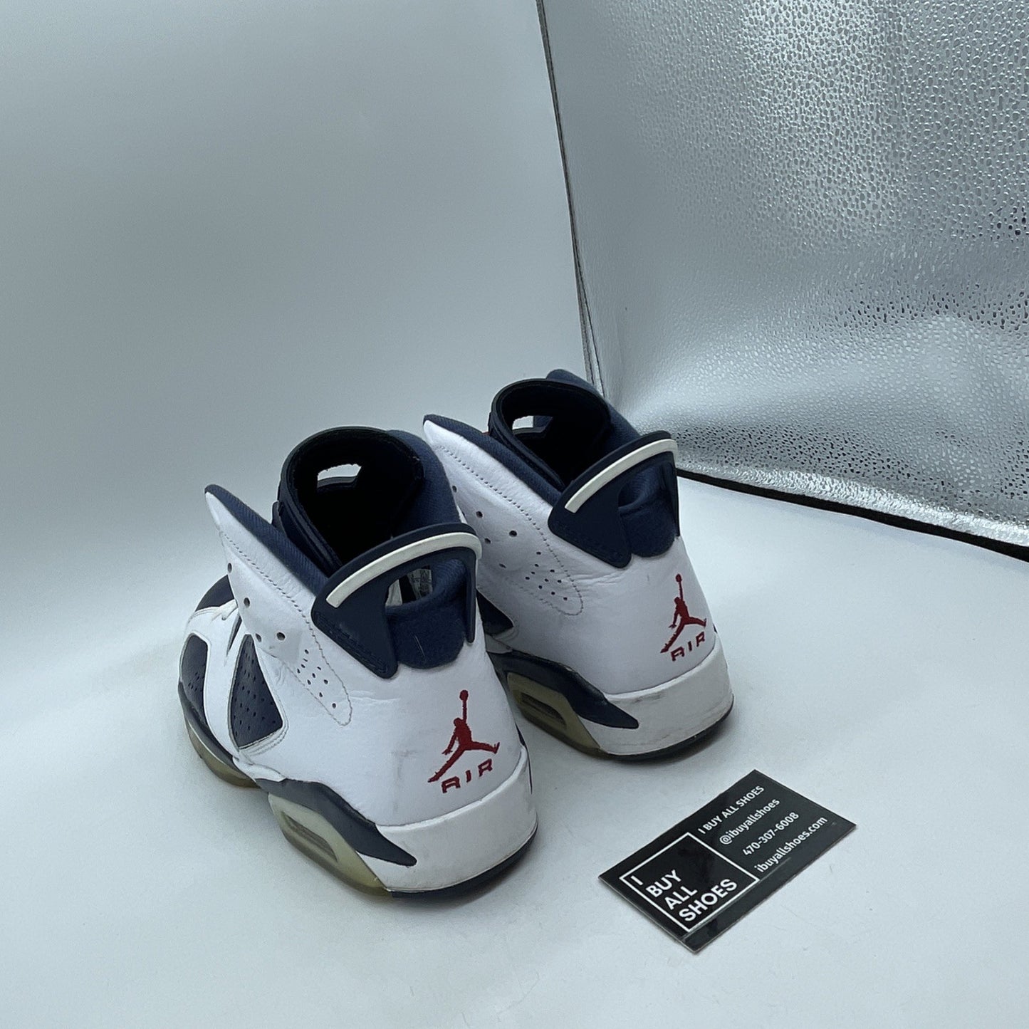 Size 9 - Air Jordan 6 Retro 2012 Olympic Blue White Leather (384664-130)