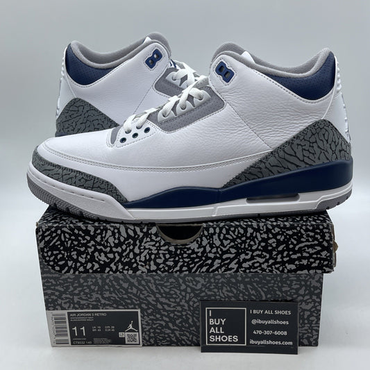 Size 11 - Air Jordan 3 Retro Midnight Navy Leather Suede (CT8532-140)