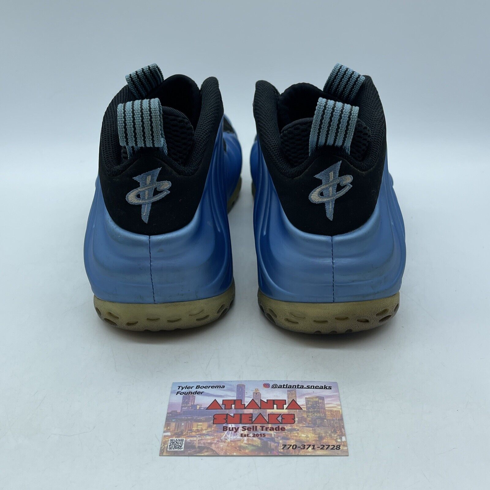 Size 8.5 - Nike Air Foamposite One University Blue Black Suede (314996-402)