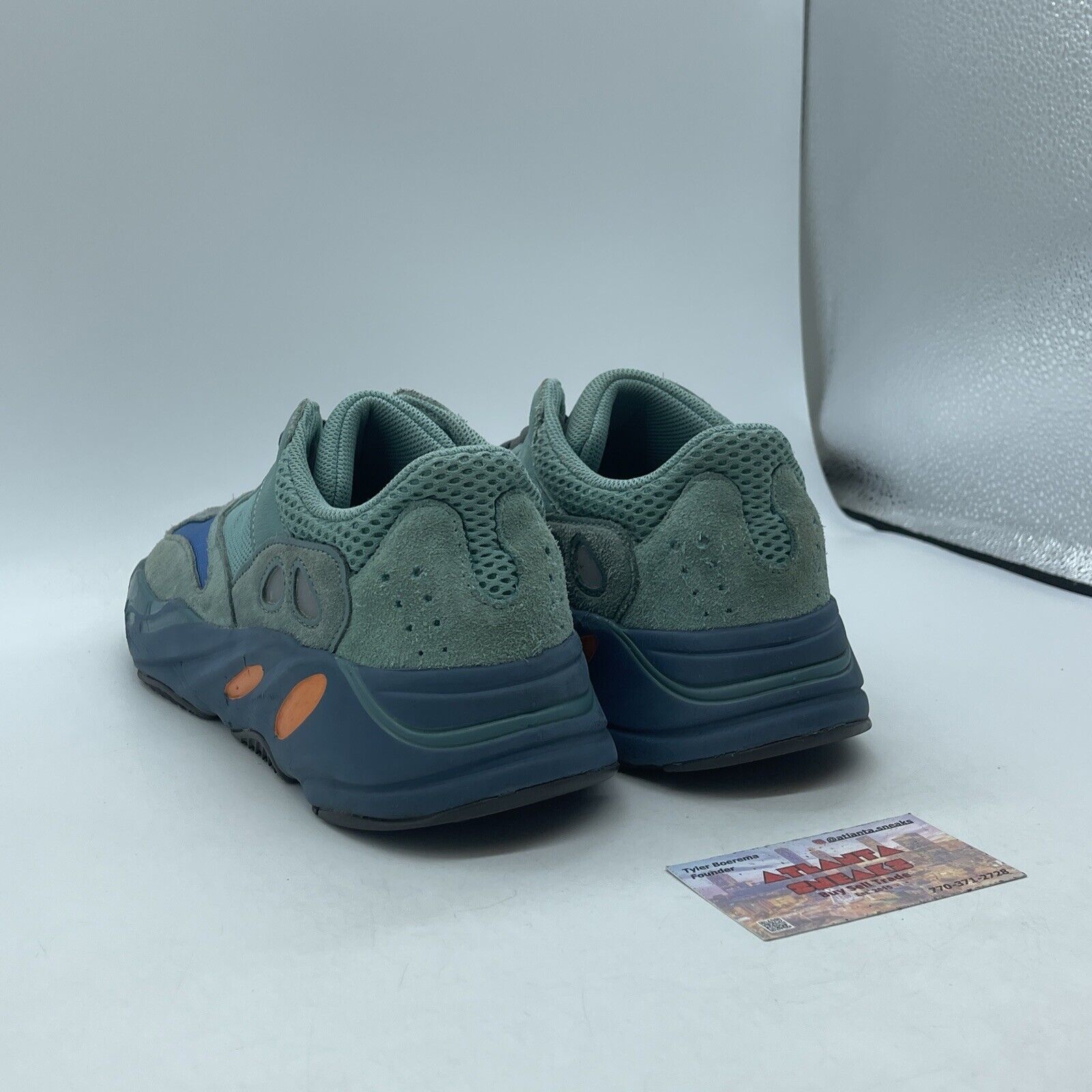 Size 9.5 - adidas Yeezy Boost 700 Faded Azure Blue Green Suede (GZ2002)