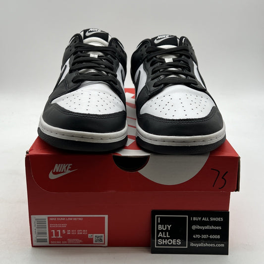 Size 11.5 - Nike Dunk Low Black White (DD1391-100)