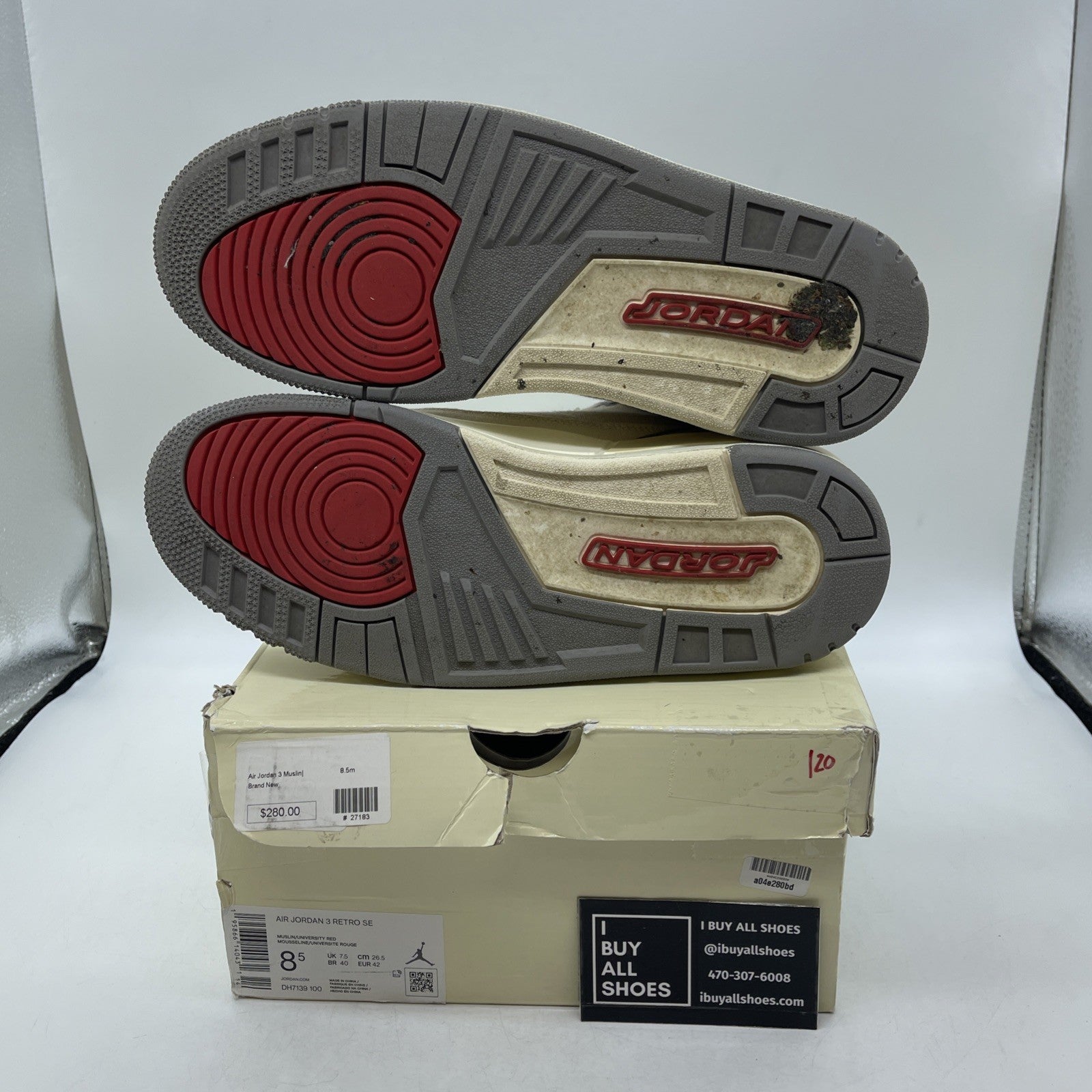 Size 8.5 - Air Jordan 3 Muslin (DH7139-100)