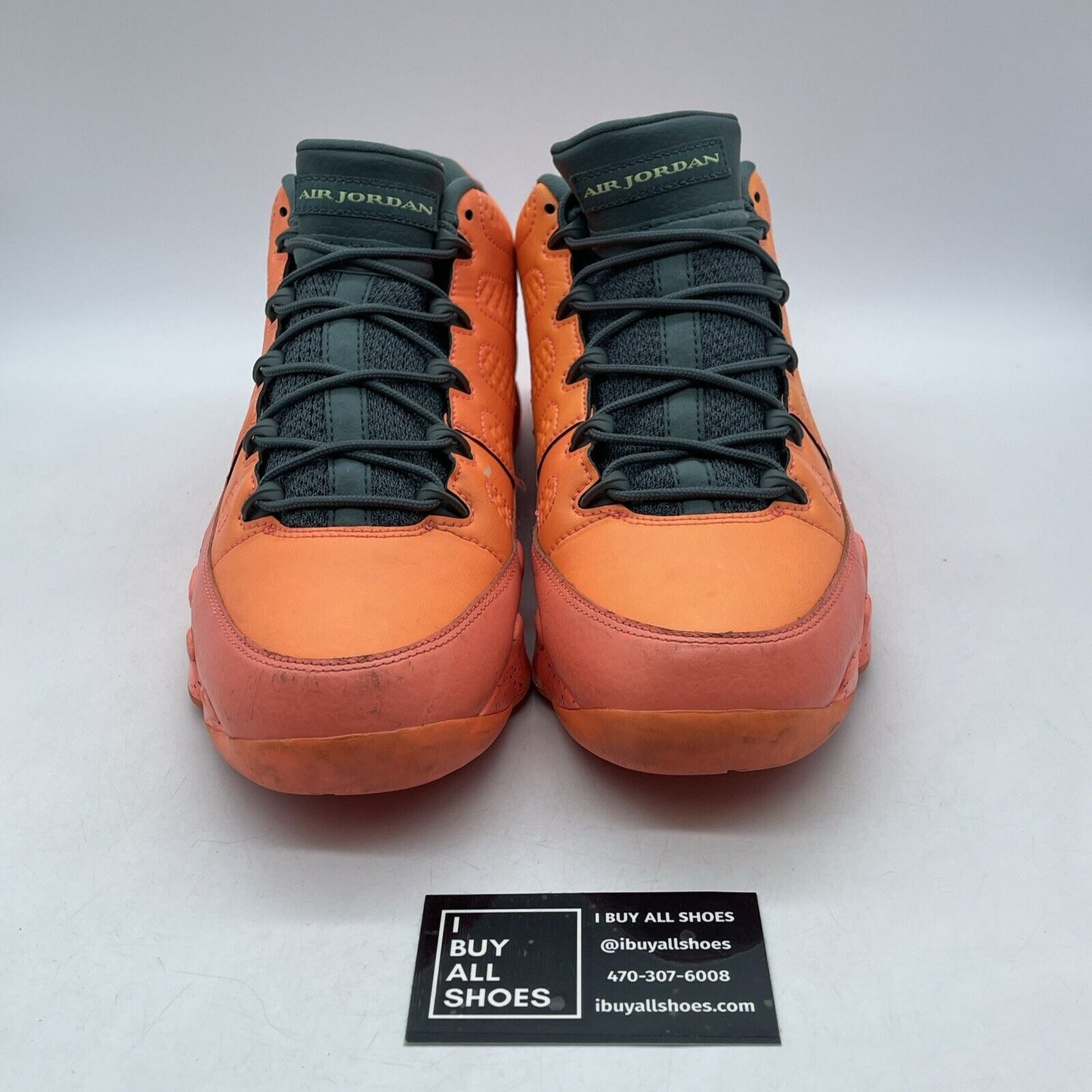 Size 11.5 - Air Jordan 9 Low Bright Mango Orange Grey Leather Suede (832822-805)