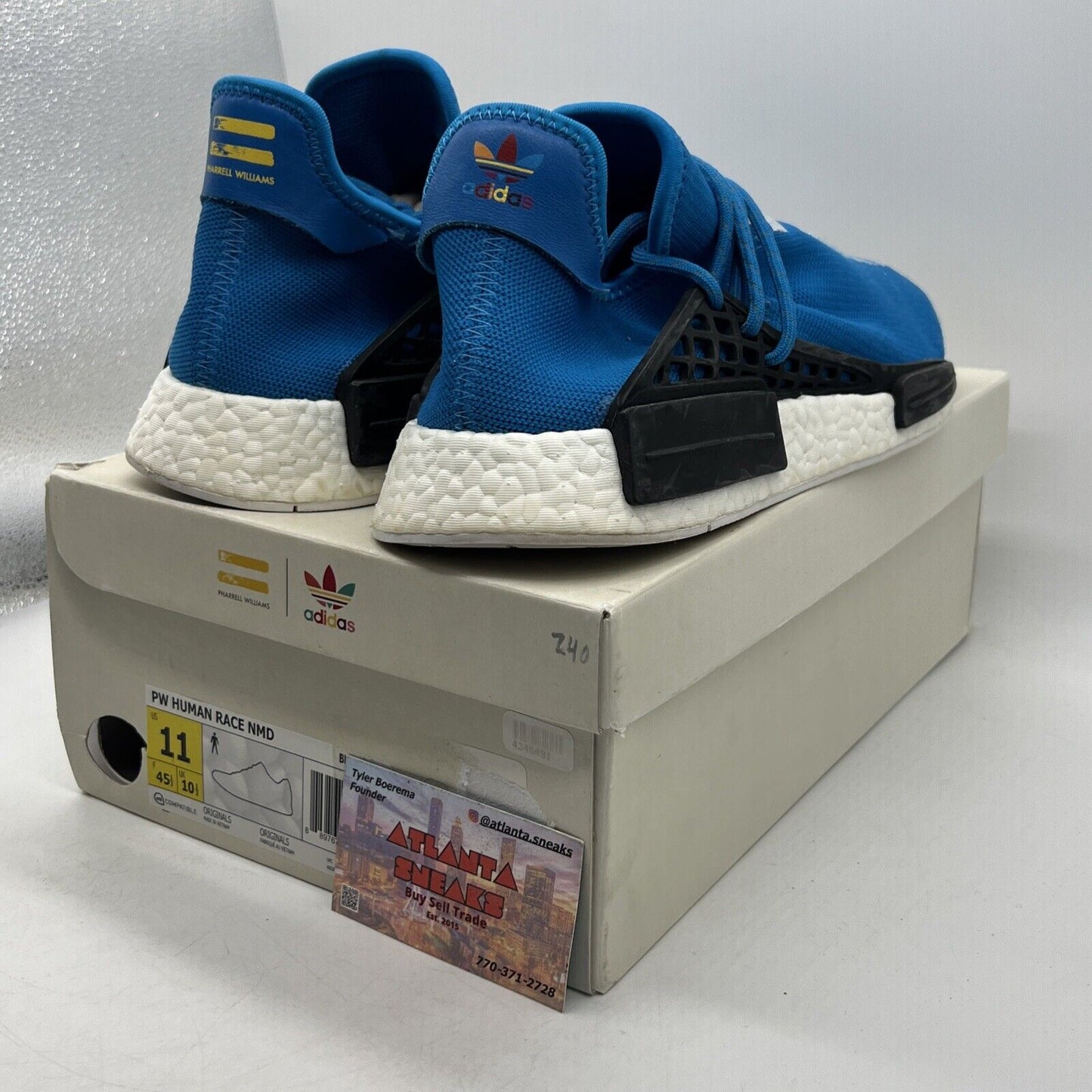 Size 11 - adidas Pharrell x NMD Human Race Blue White (BB0618)