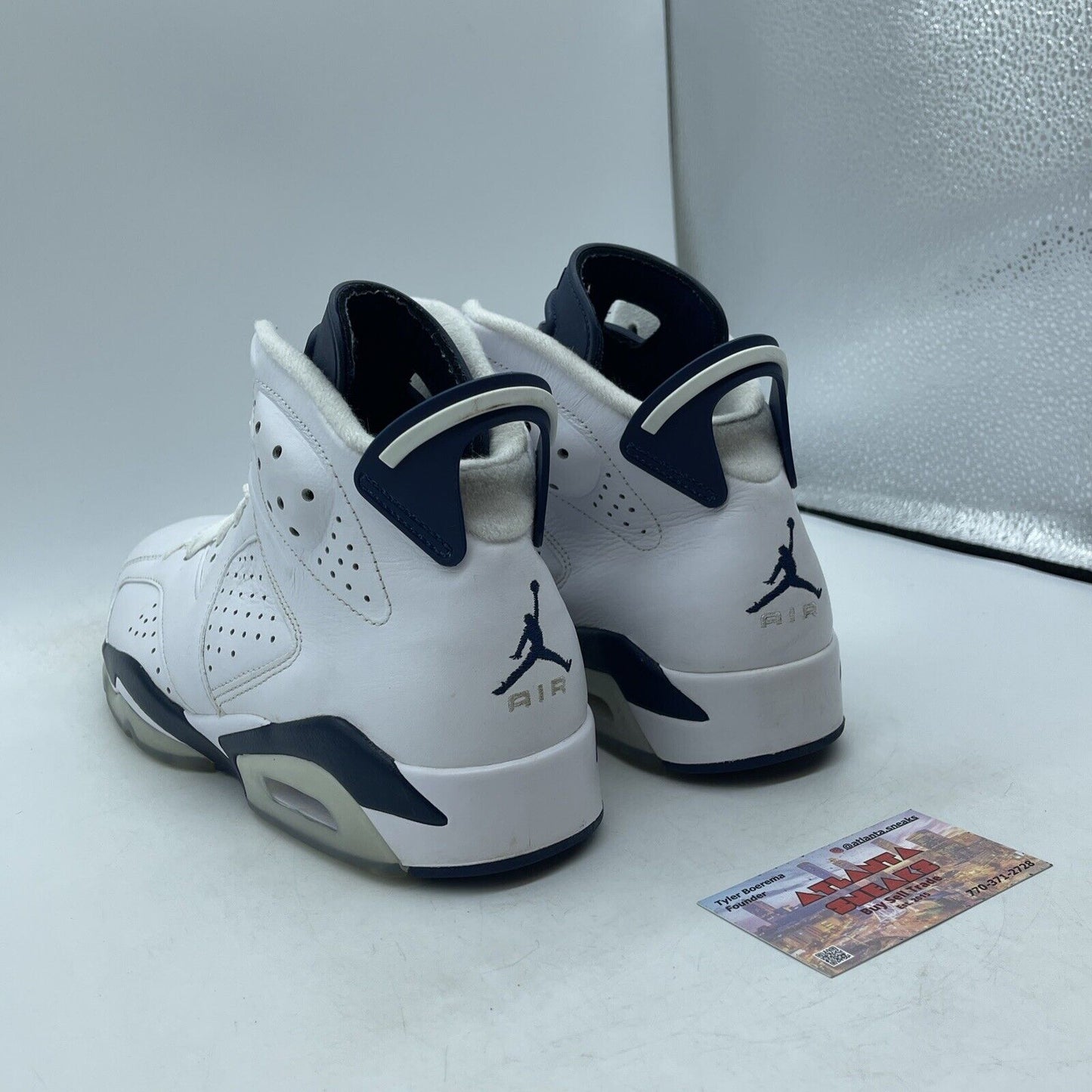 Size 10 - Jordan 6 Retro Midnight Navy White Leather (CT8529-141)