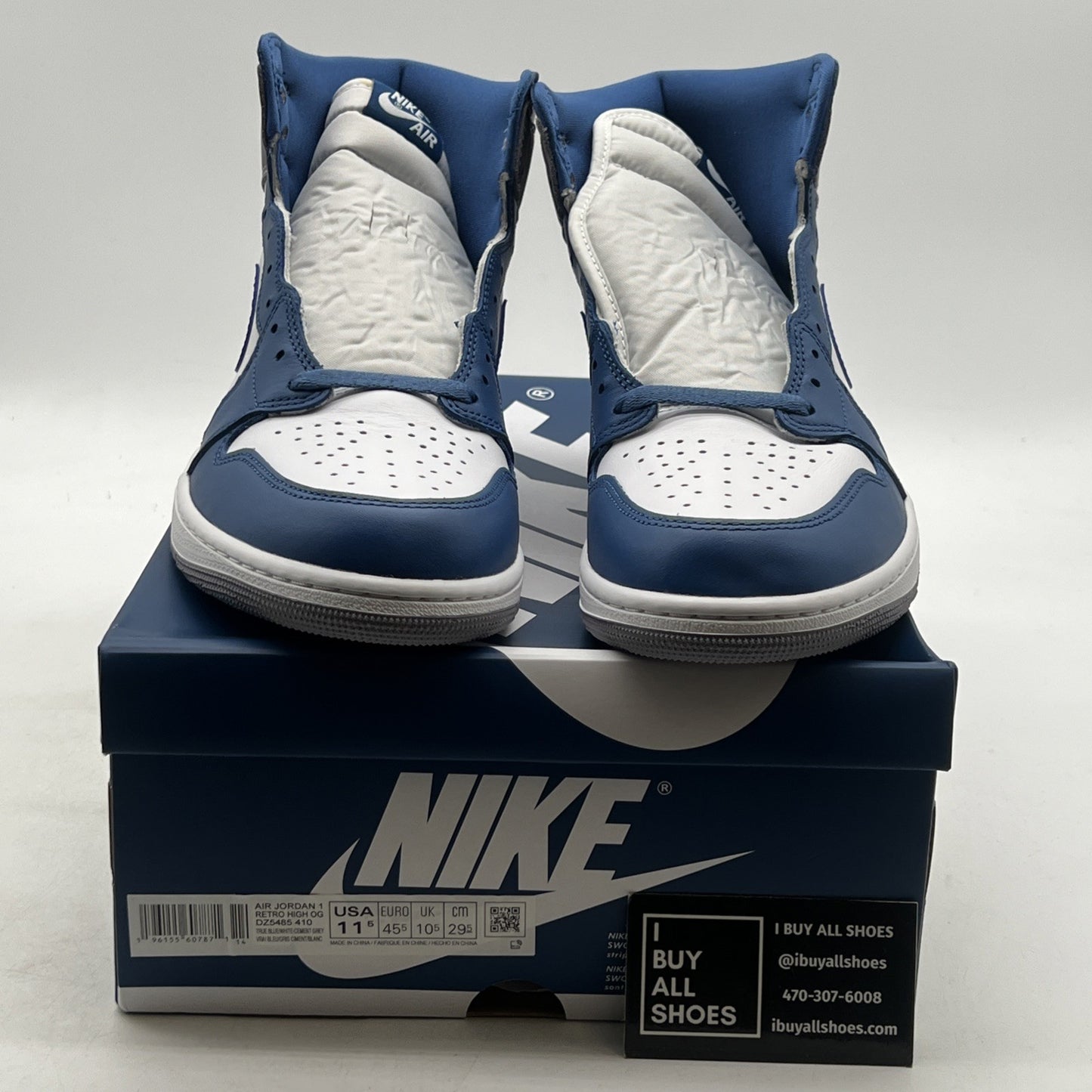 Size 11.5 - Air Jordan 1 Retro OG High True Blue (DZ5485-410)