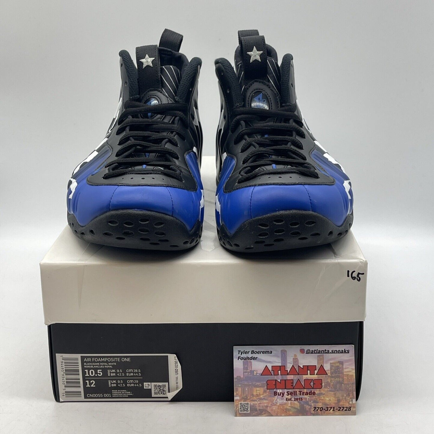 Size 10.5 - Nike Air Foamposite One 1996 All-Star Game Black Blue (CN0055-001)