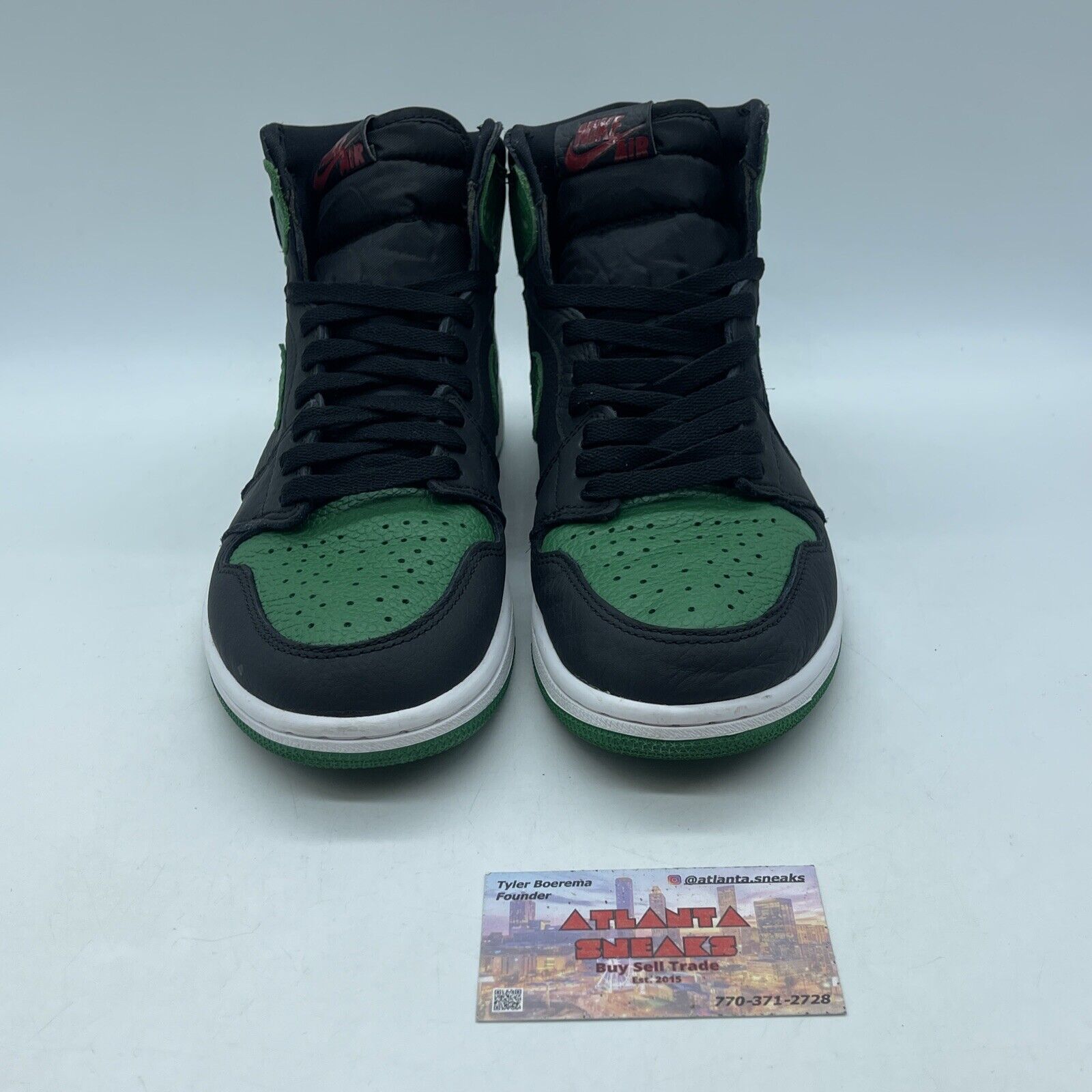 Size 8 - Jordan 1 Retro OG High Pine Green 2.0 Black Leather (555088-030)