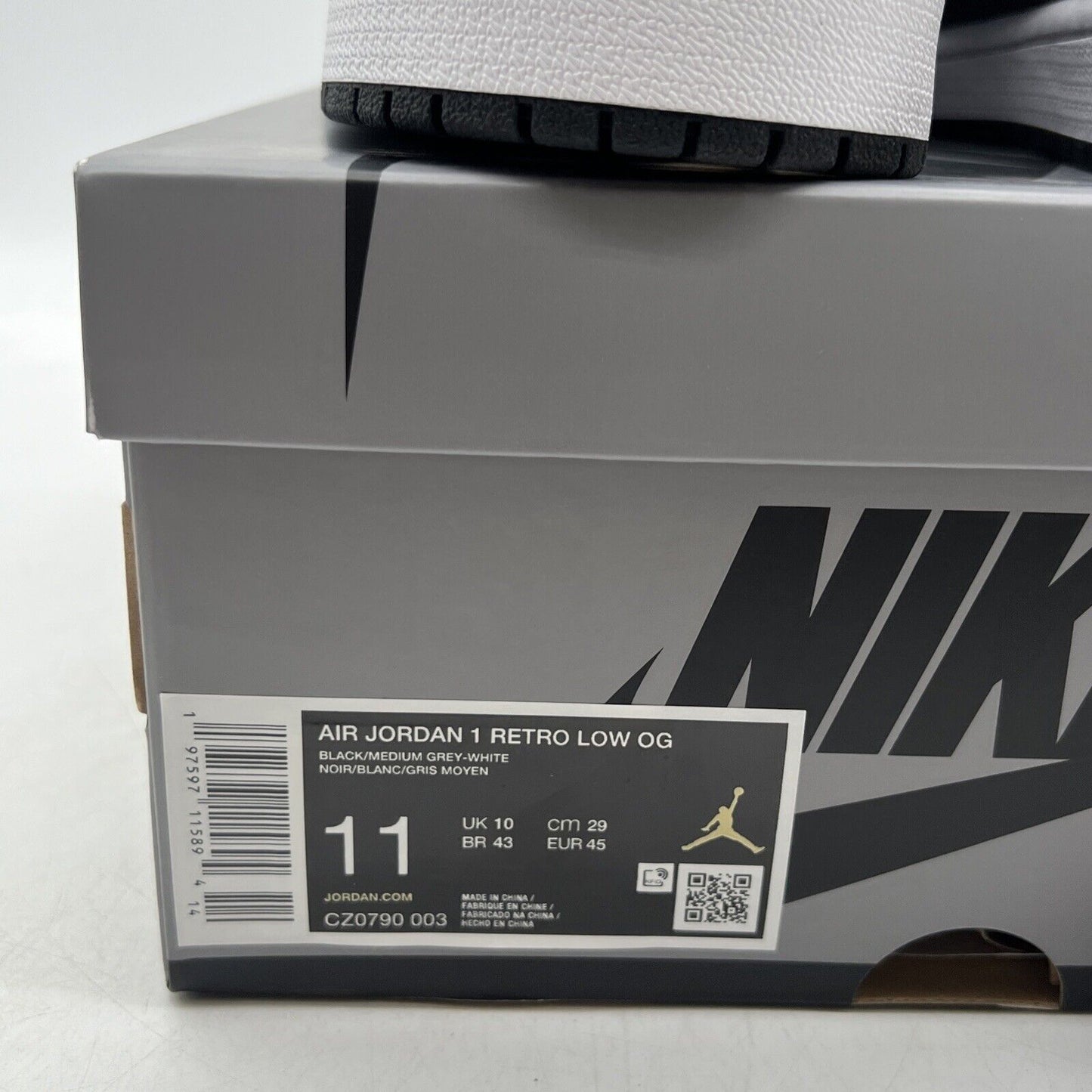 Size 11 - Air Jordan 1 Retro OG 2024 Low Shadow Grey Leather  (CZ0790-003)