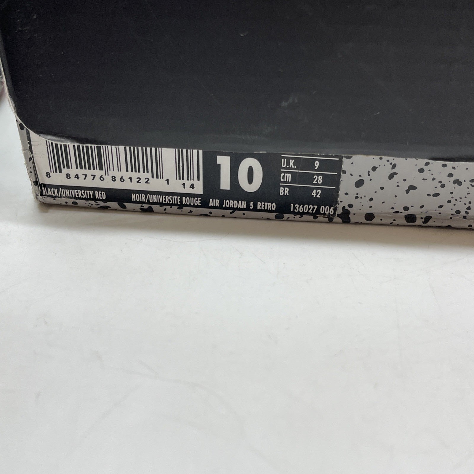 Size 10 - Air Jordan 5 Retro Satin Bred Black Red (136027-006)