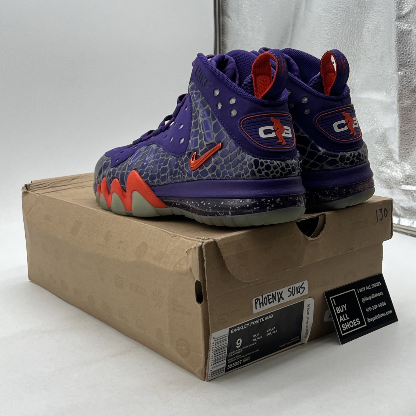 Size 9 - Nike Barkley Posite Max Phoenix Suns (555097-581)