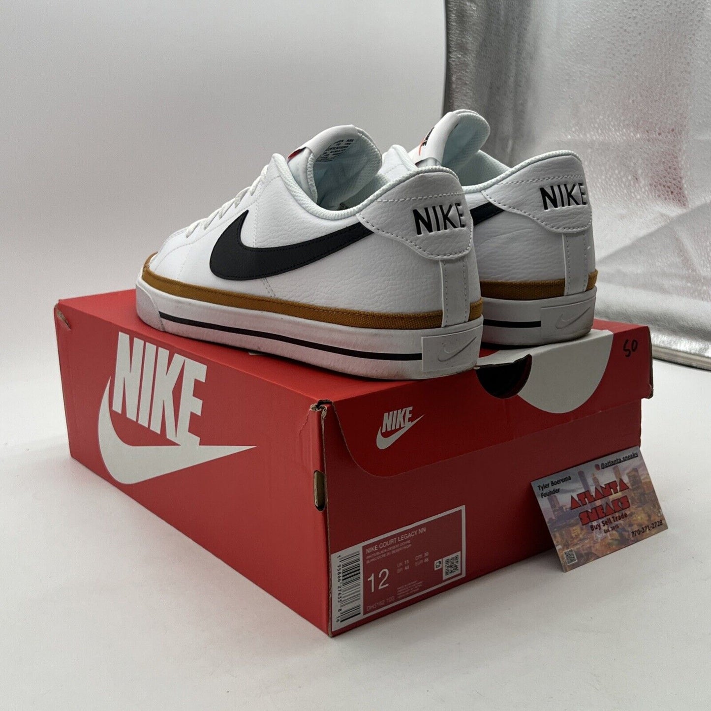 Size 12 - Nike Court Legacy Next Nature White Desert Ochre (DH3162-100)