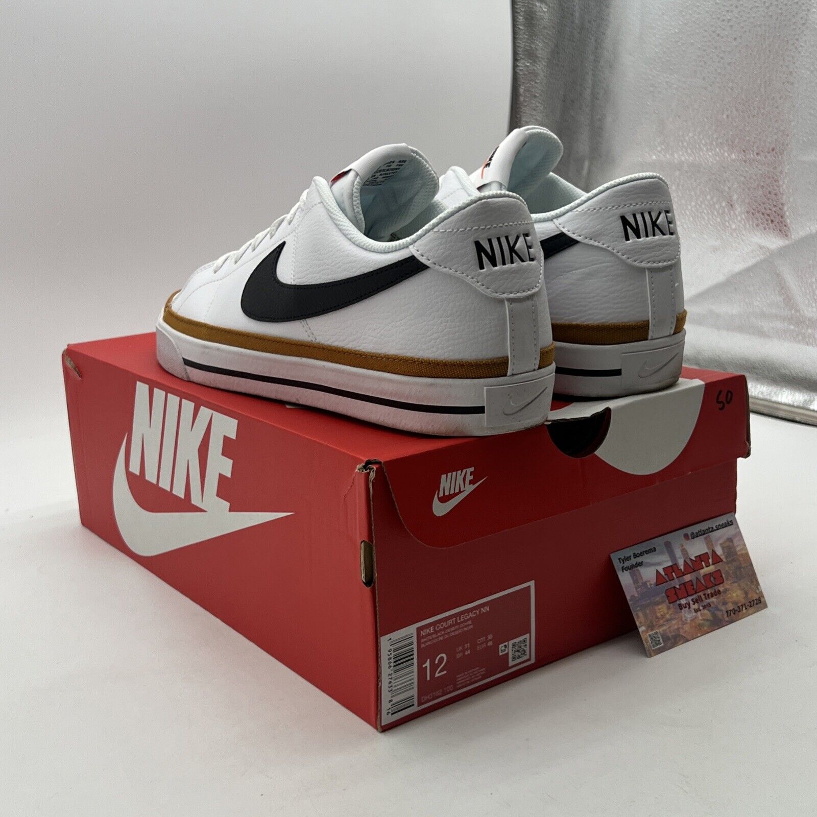 Size 12 - Nike Court Legacy Next Nature White Desert Ochre (DH3162-100)