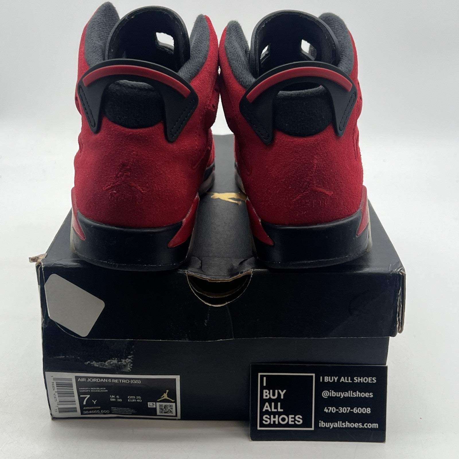 Size 7Y - Air Jordan 6 Retro Toro Bravo (384665-600)