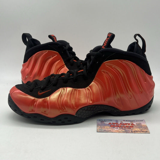 Size 10 - Nike Air Foamposite One Habanero Red Black Suede (314996-603) Used