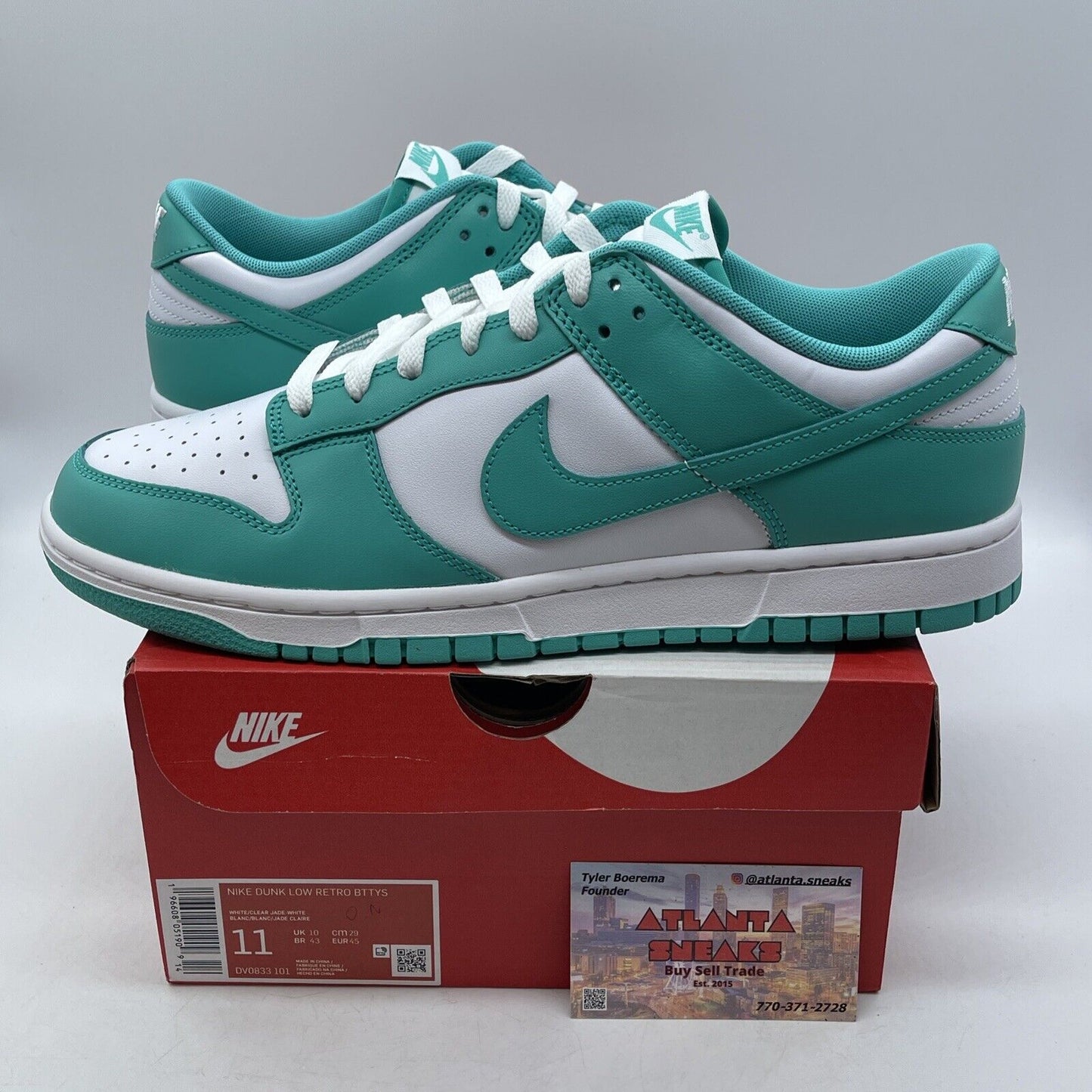 Size 11 - Nike Dunk Low Clear Jade