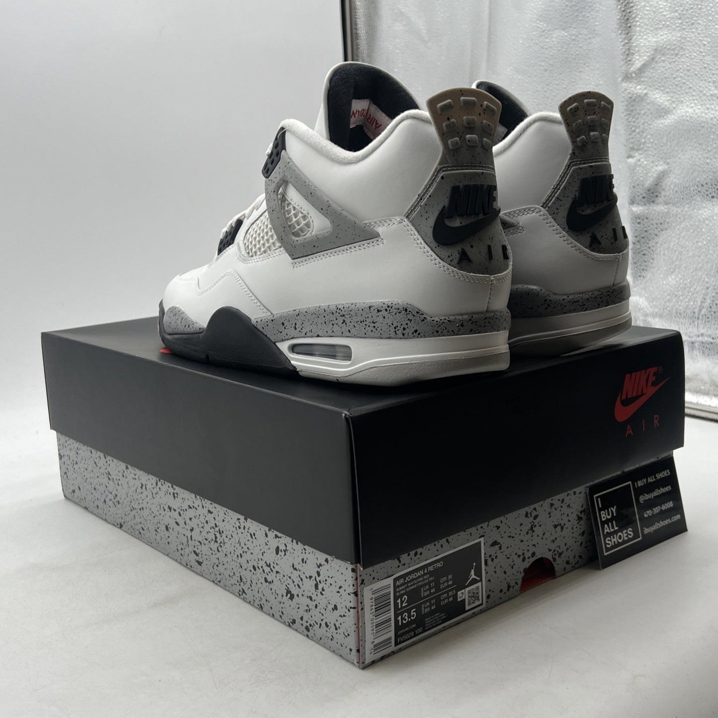 Size 12 - Air Jordan 4 Retro OG 2025 White Cement (FV5029-100)