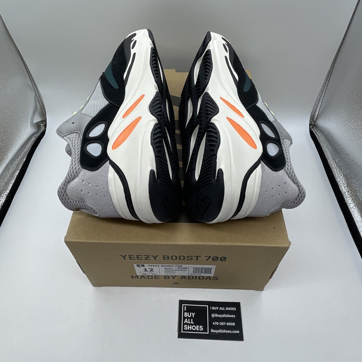 Size 12 - adidas Yeezy Boost 700 Low Wave Runner Black Grey (B75571)
