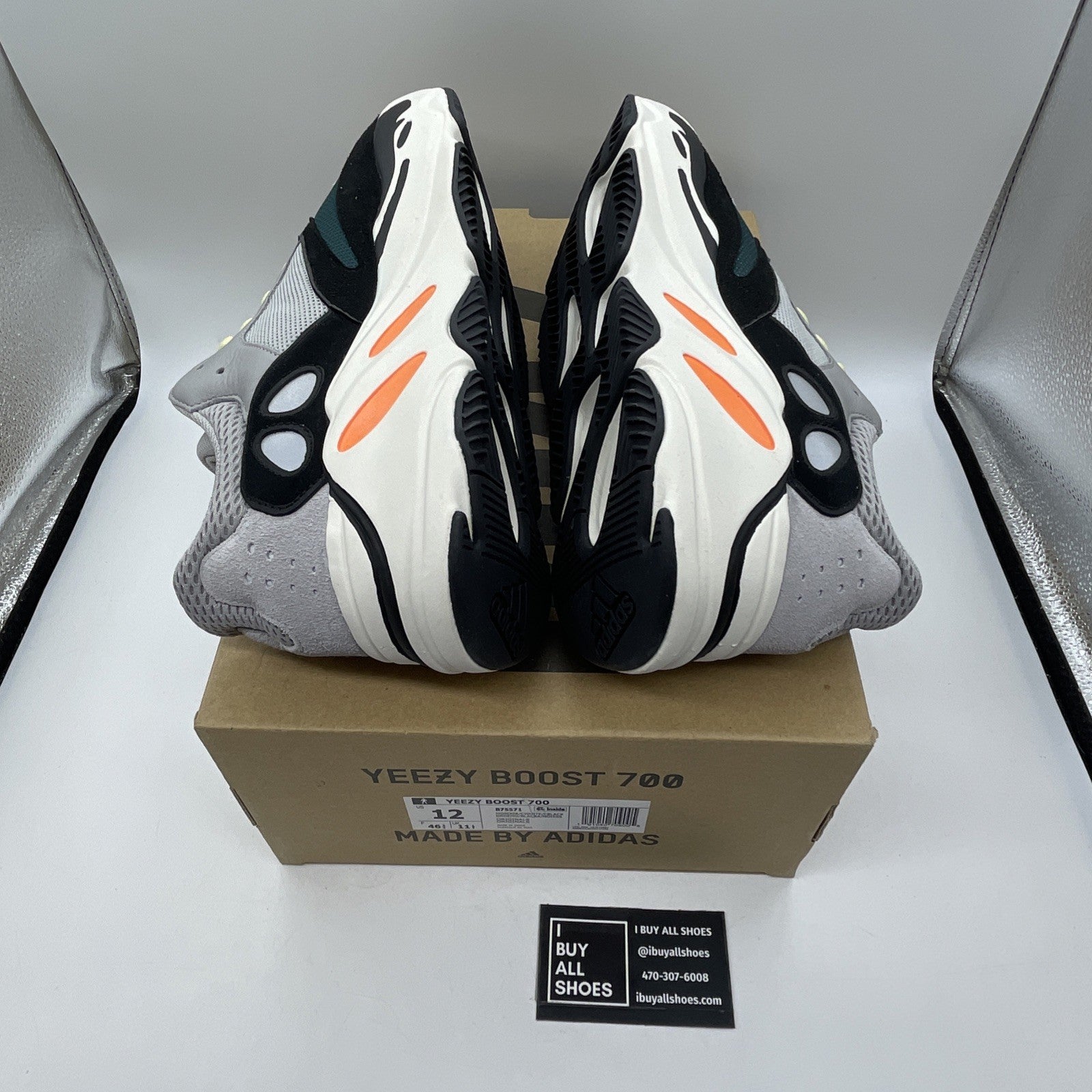Size 12 - adidas Yeezy Boost 700 Low Wave Runner Black Grey (B75571)