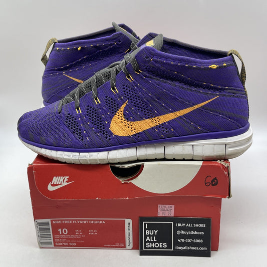Size 10 - Nike Free Flyknit Chukka Hyper Grape (639700-500)