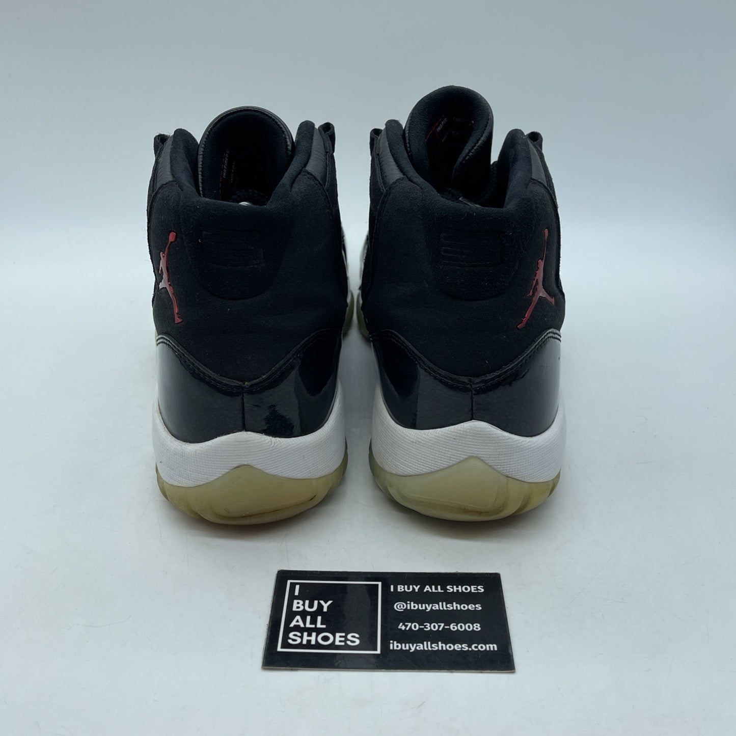 Size 9.5 - Jordan 11 Retro 72-10 2015 Black Leather Suede (378037-002)
