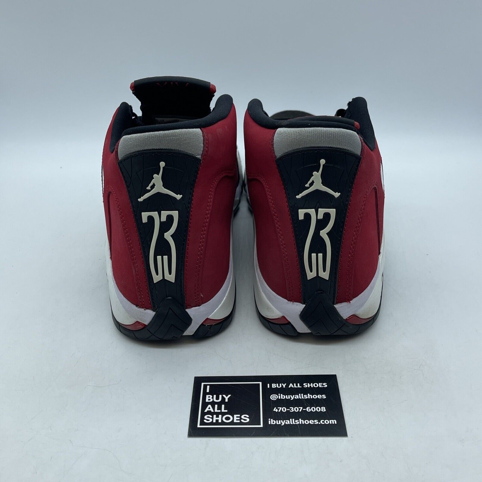 Size 10.5 - Air Jordan 14 Retro Gym Red White Black Suede Leather (487471-006)