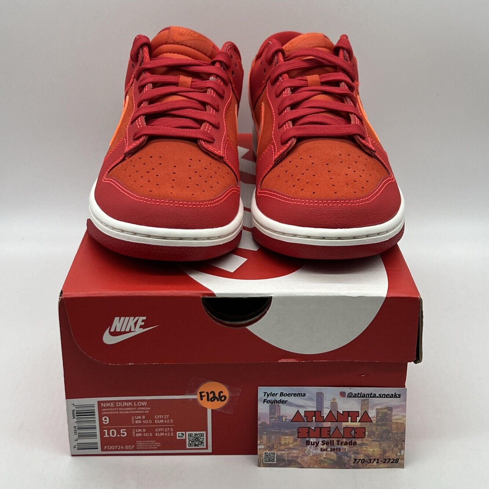 Size 9 - Nike Dunk Low Atlanta 2023 Brand New Og All