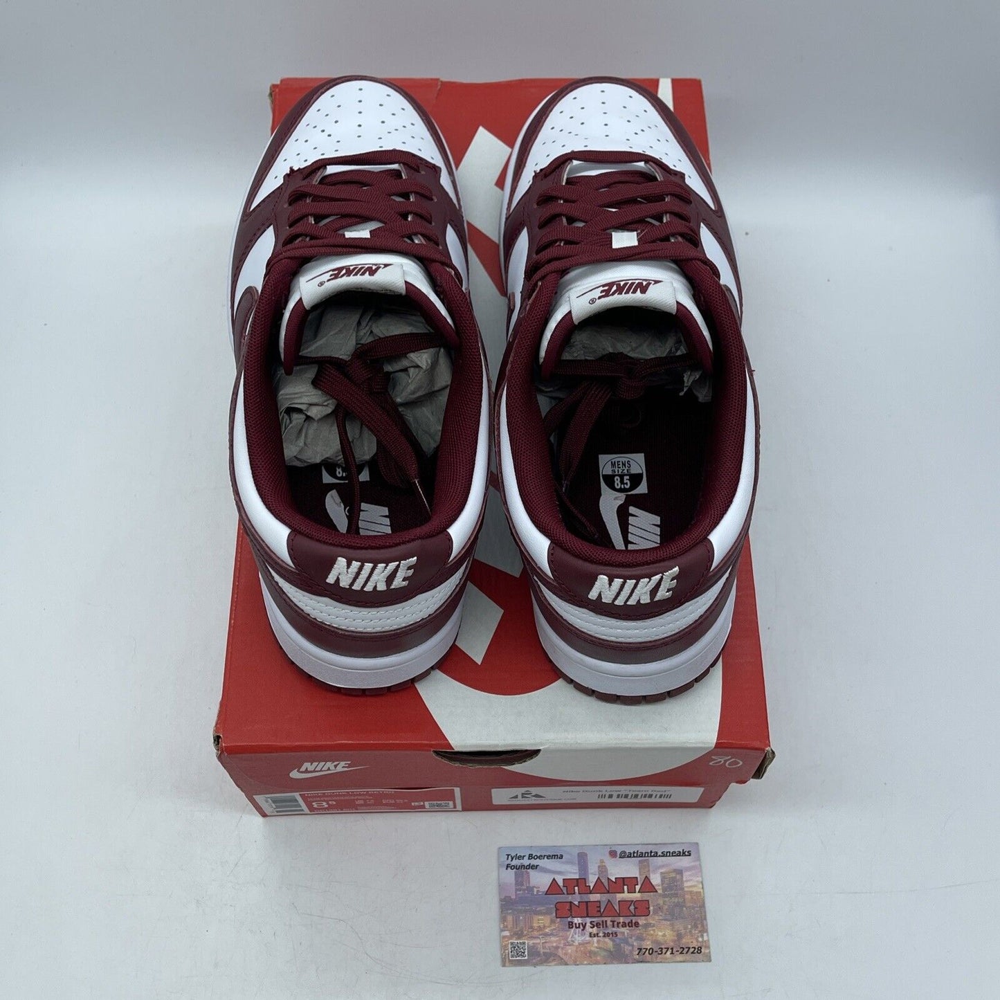 Size 8.5 - Nike Dunk Low Team Red White Leather (DD1391-601)