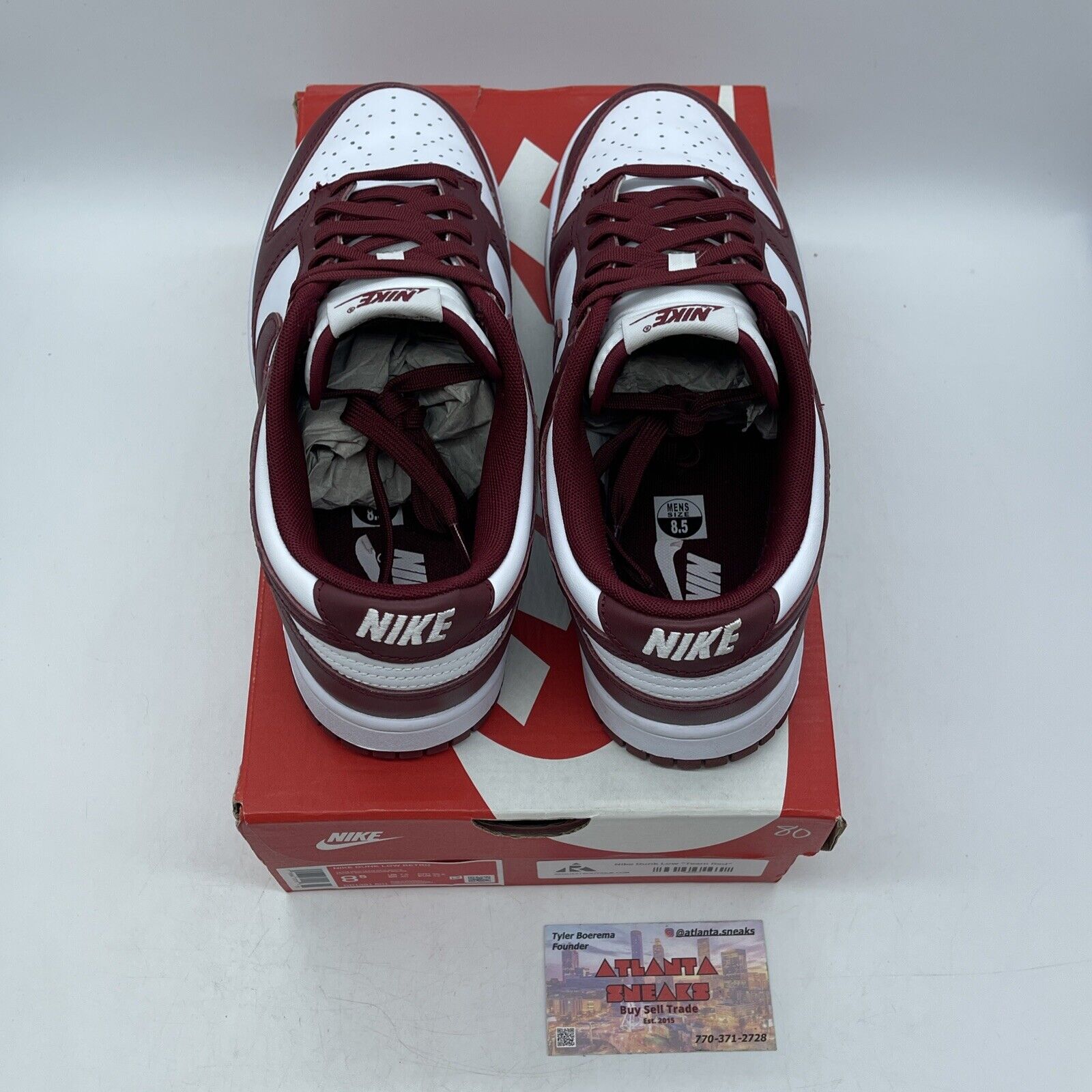 Size 8.5 - Nike Dunk Low Team Red White Leather (DD1391-601)