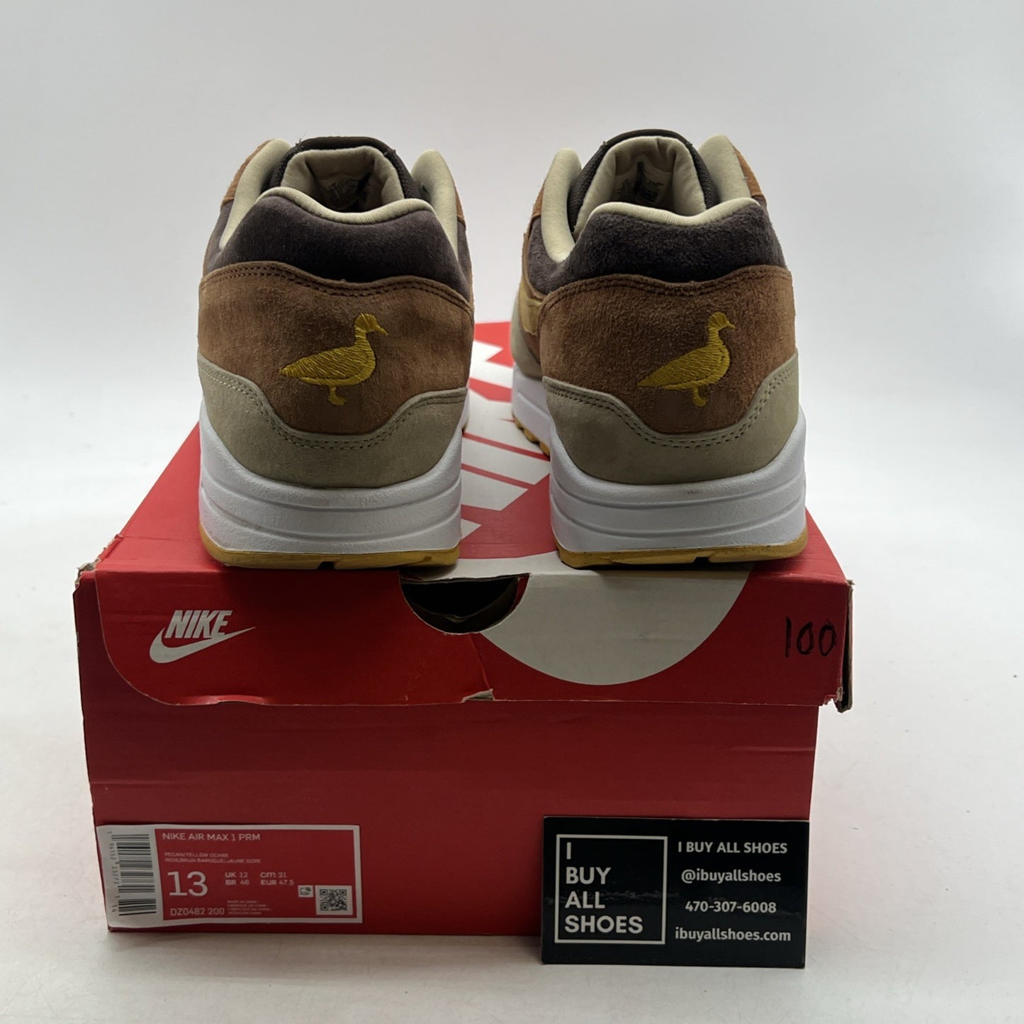 Size 13 - Nike Air Max 1 Premium Ugly Duckling - Pecan 2022 (DZ0482-200)
