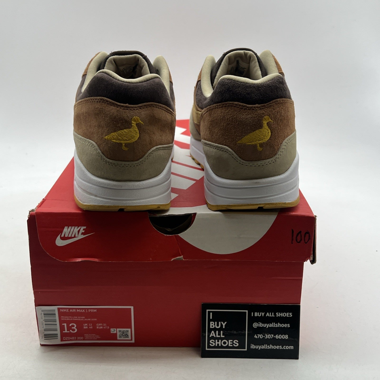 Size 13 - Nike Air Max 1 Premium Ugly Duckling - Pecan 2022 (DZ0482-200)