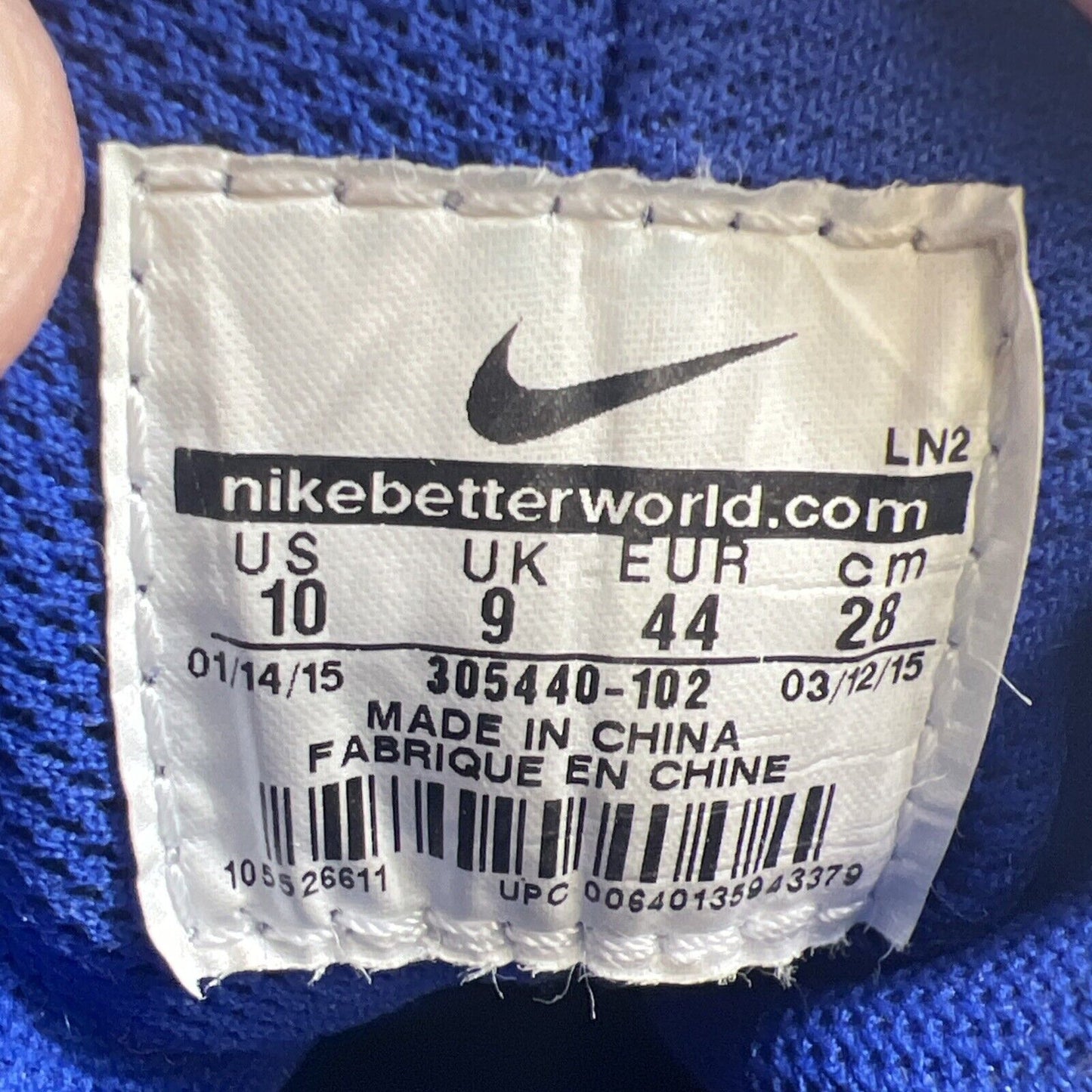 Size 10 - Nike Air Max 2 CB 94 2015 Old Royal (305440-102)
