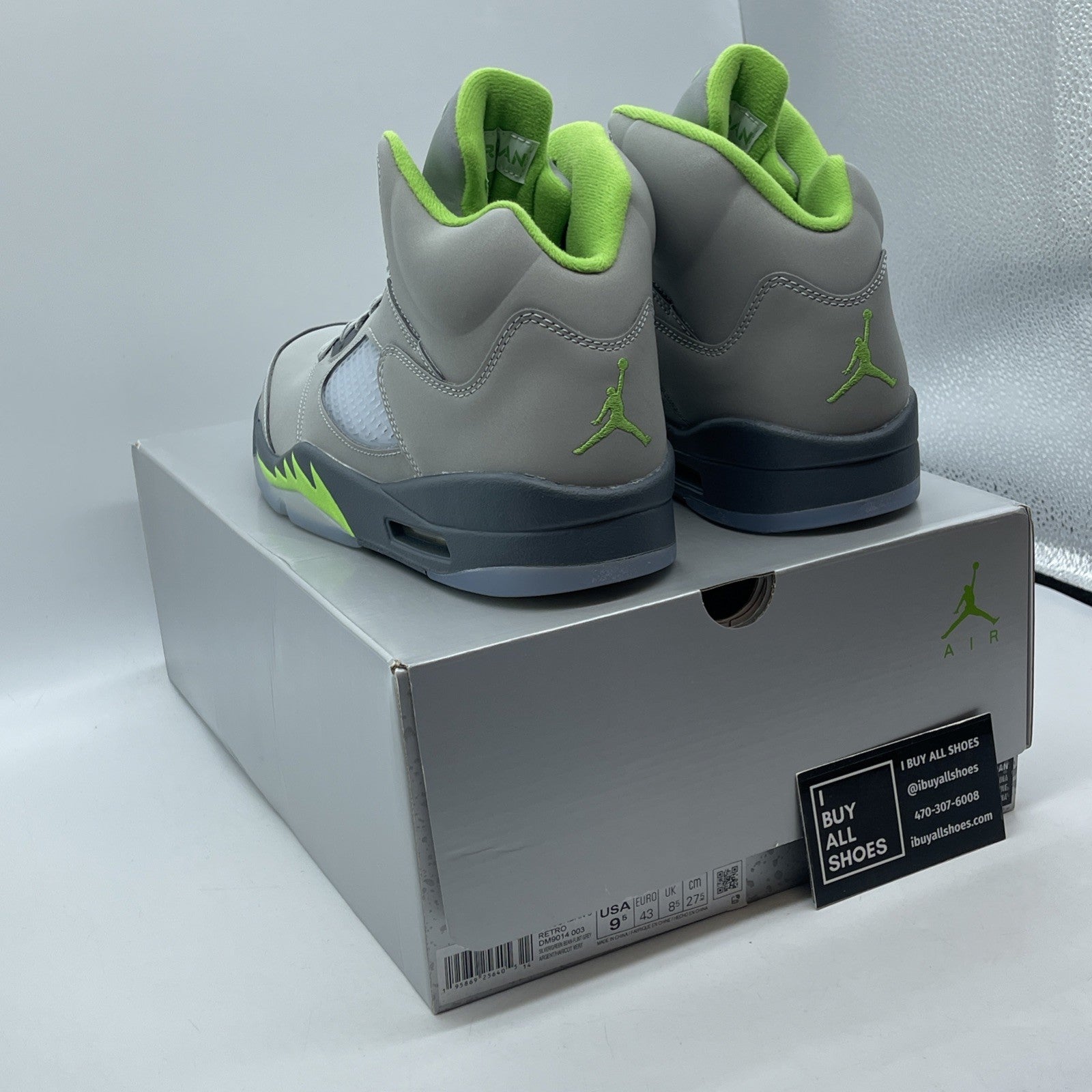 Size 9.5 - Jordan 5 Retro Green Bean Grey Leather (DM9014-003)