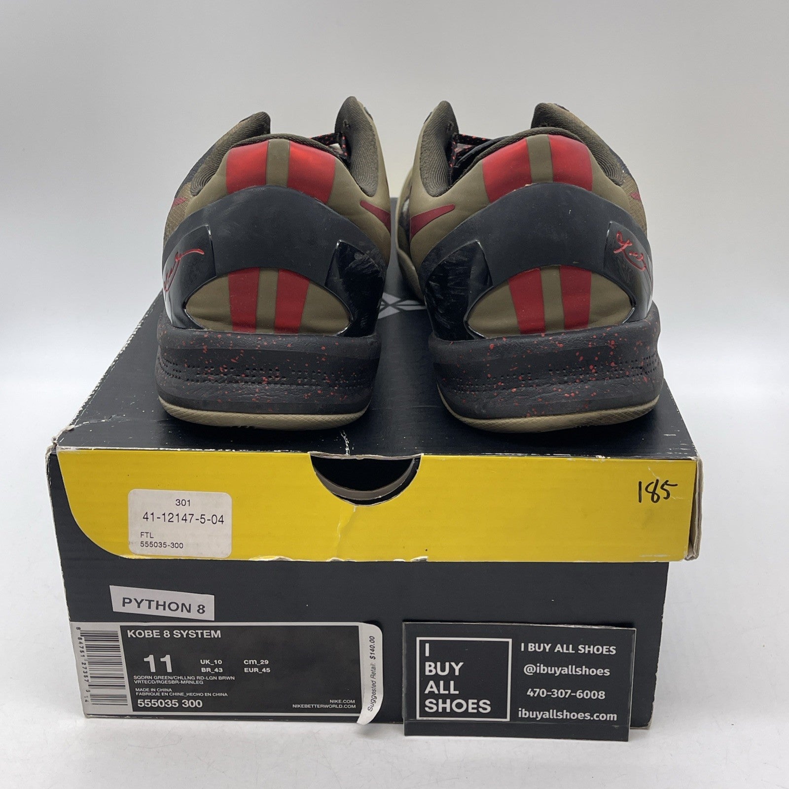 Size 11 - Nike Kobe 8 Python (555035-300)