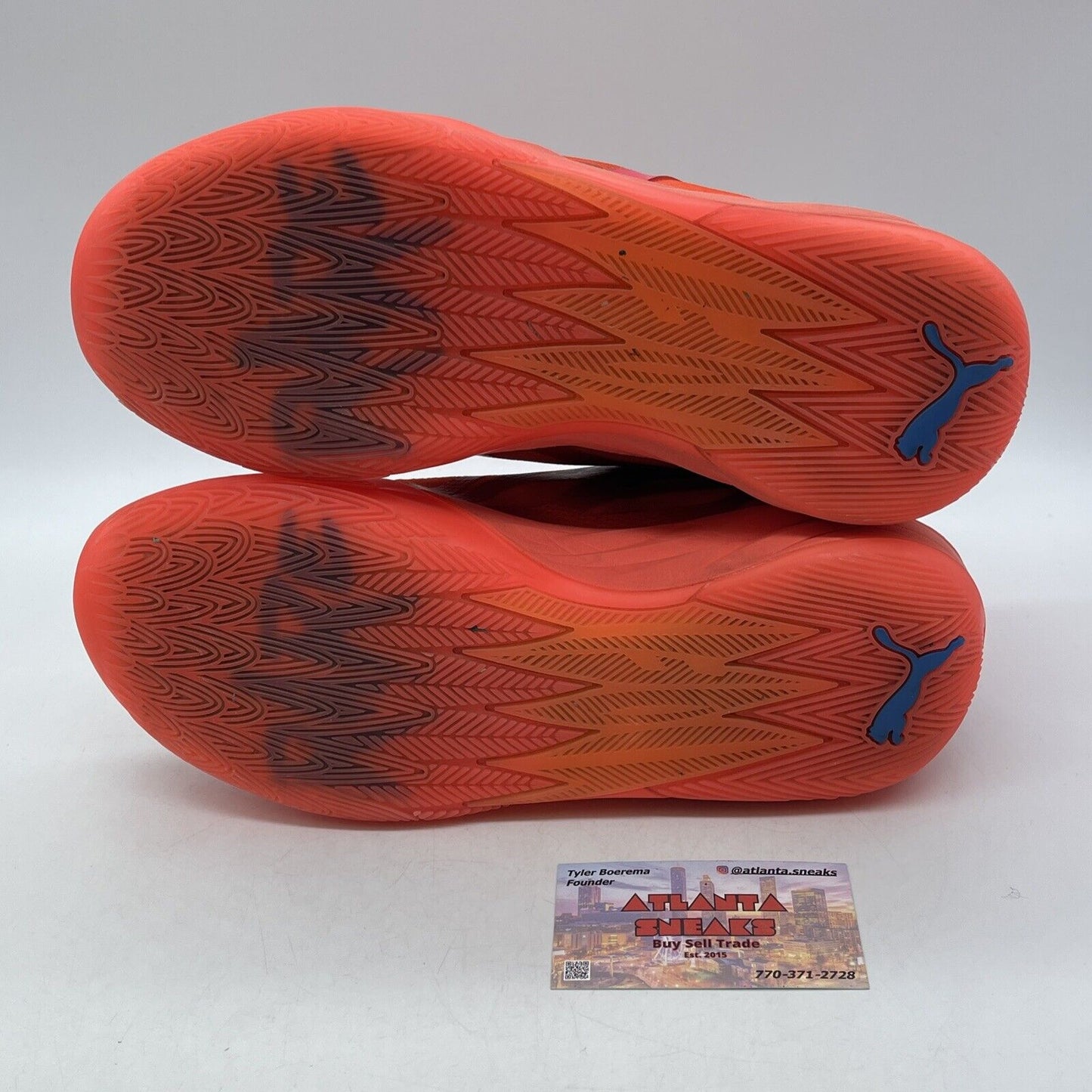 Size 9.5 - PUMA MB.02 Supernova Orange Red Blue Suede Leather (376442-01)