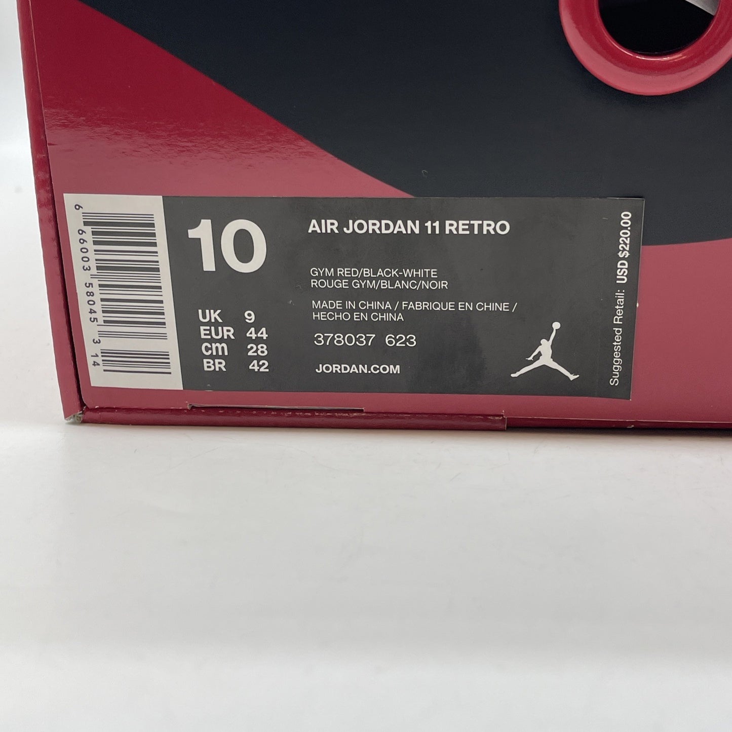 Size 10 - Jordan 11 Retro High Win Like '96 Red Suede Leather (378037-623)