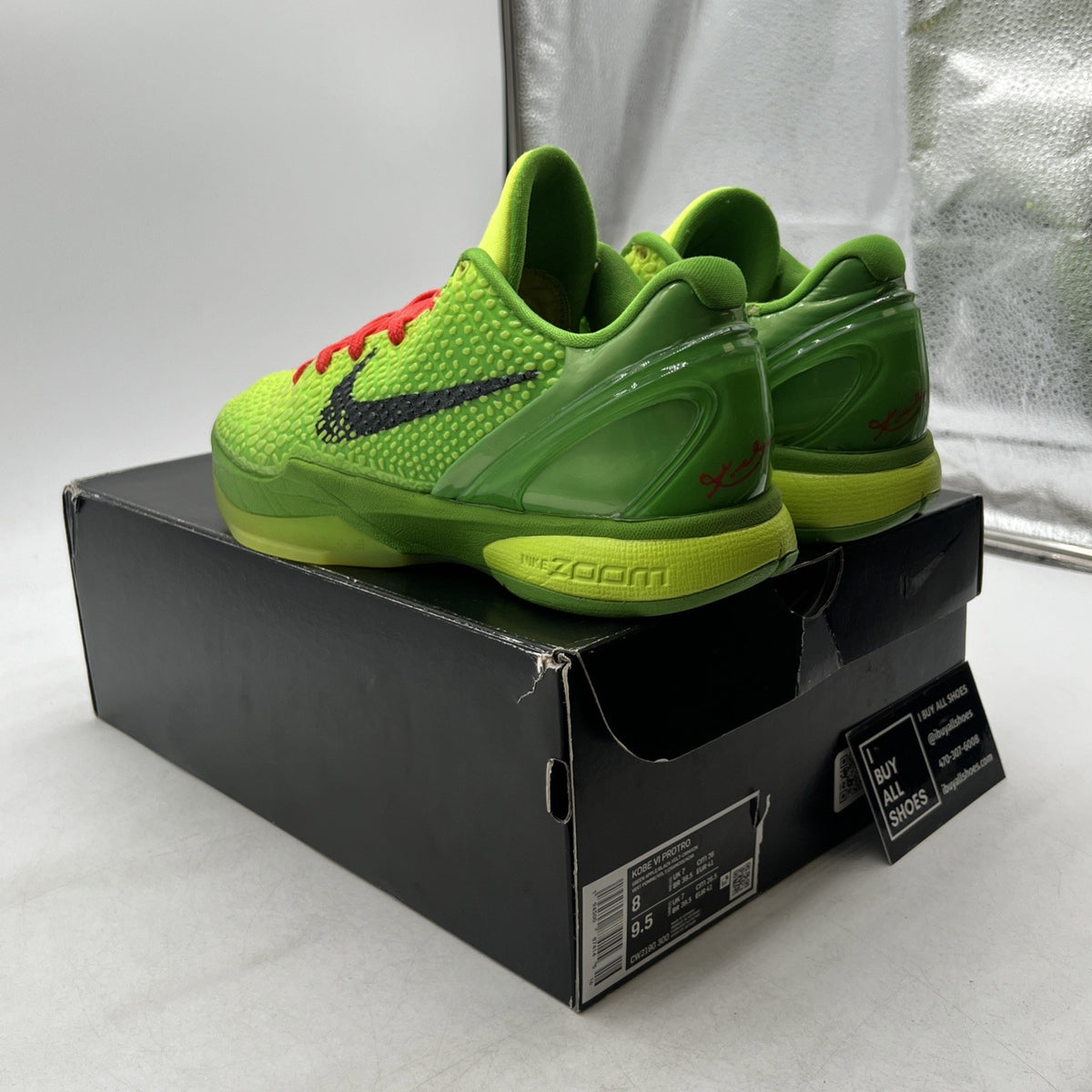 Size 8 - Nike Zoom Kobe 6 Protro Low Grinch (CW2190-300)