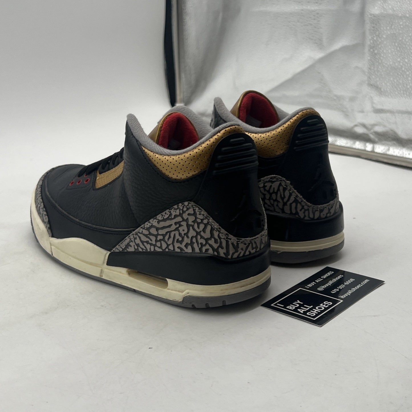 Size 9.5 - Air Jordan 3 Retro Mid Black Gold W (CK9246-067)