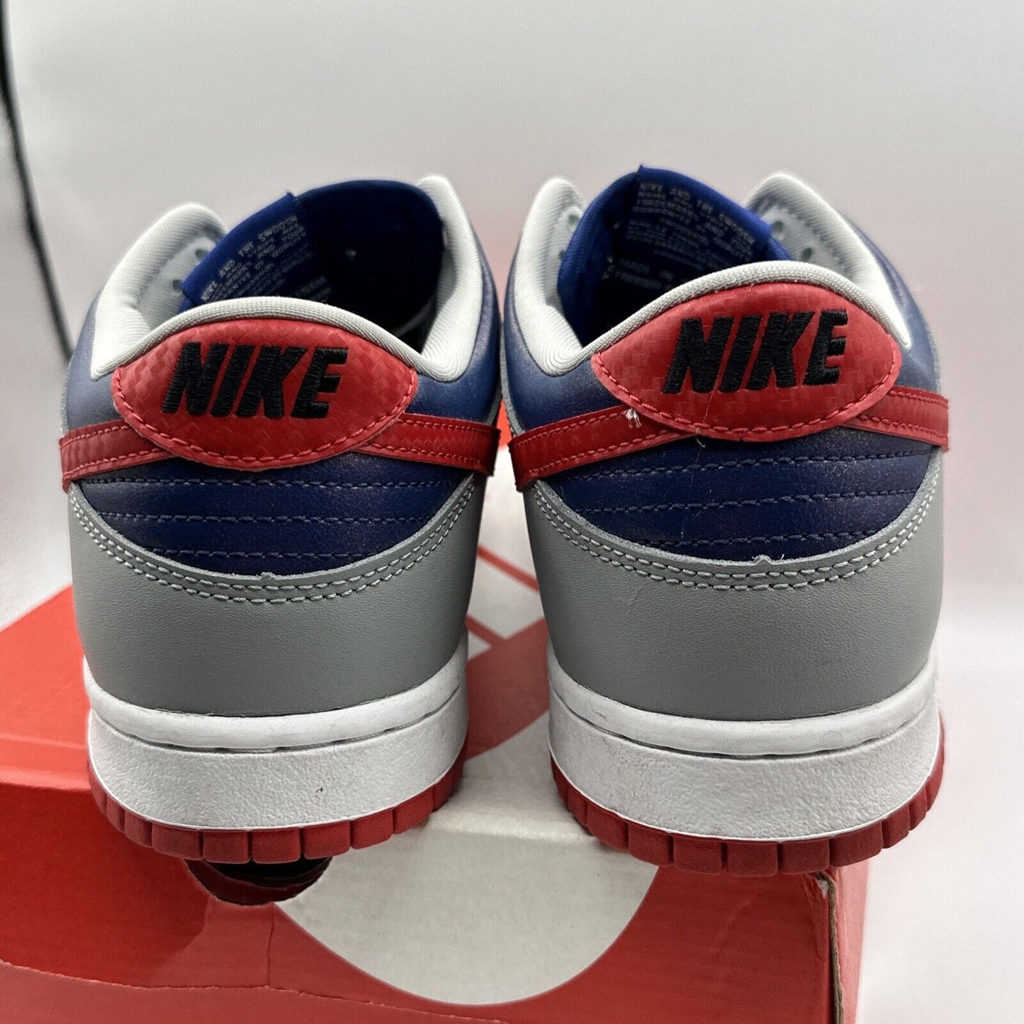 Size 11 - Nike Dunk Low Retro Samba 2020 Red White Blue USA grey Leather OG All