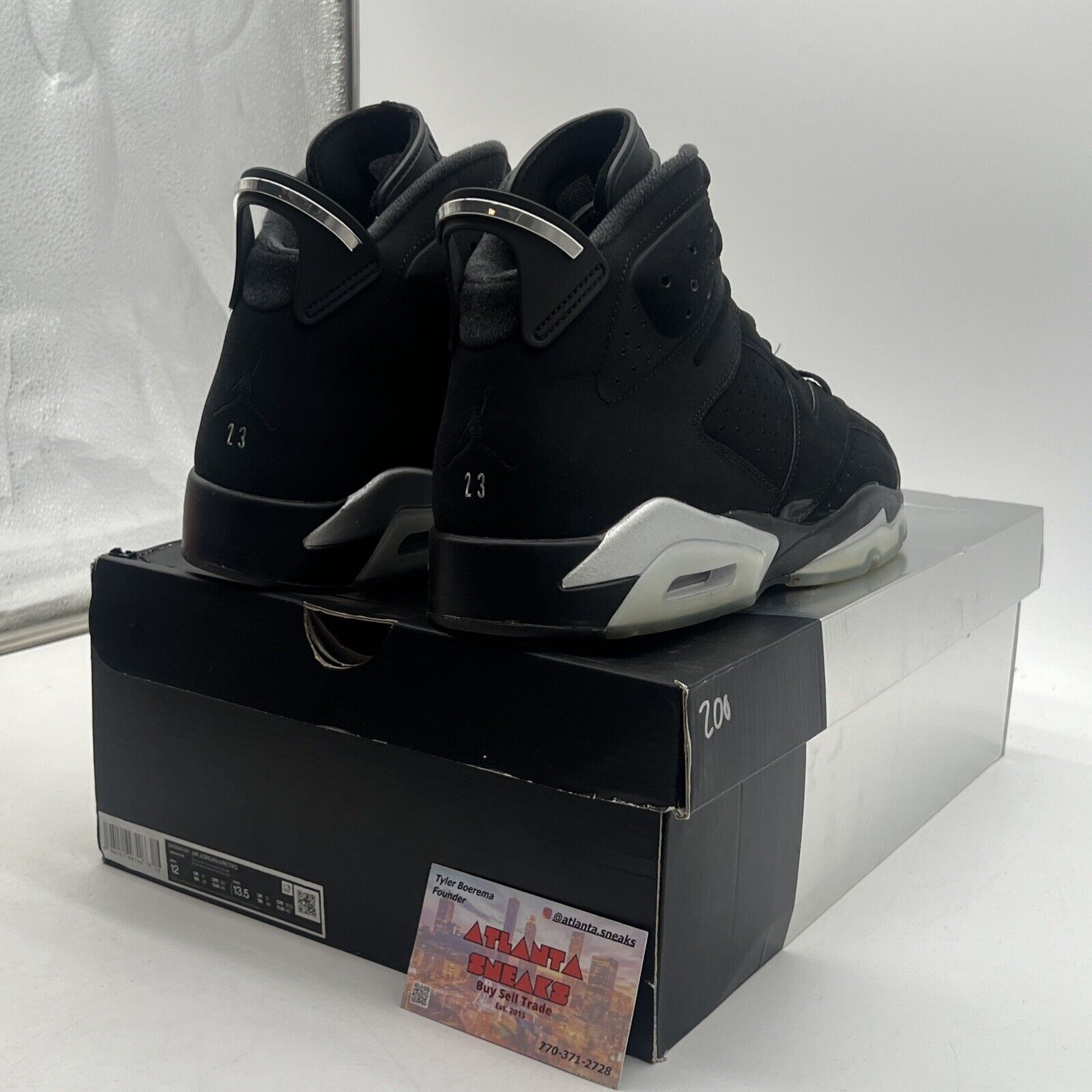 Size 12 - Jordan 6 Retro Mid Chrome Black Suede (DX2836-001)