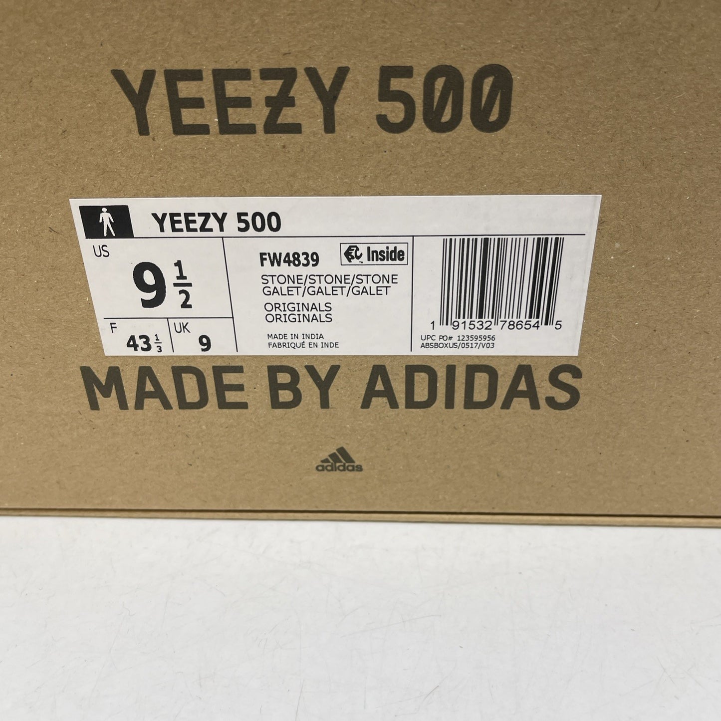 Size 9.5 - adidas Yeezy 500 Stone Brown Suede  (FW4839)