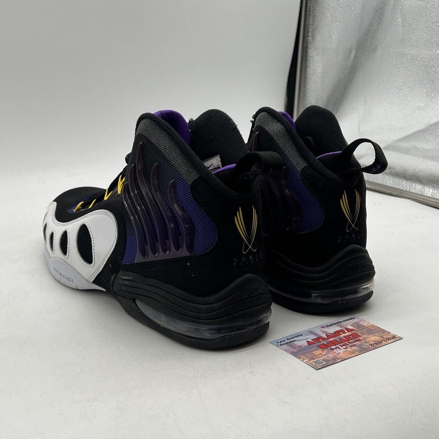 Size 11.5 - Nike Sonic Flight Black Purple Venom Black Purple (641333-001)