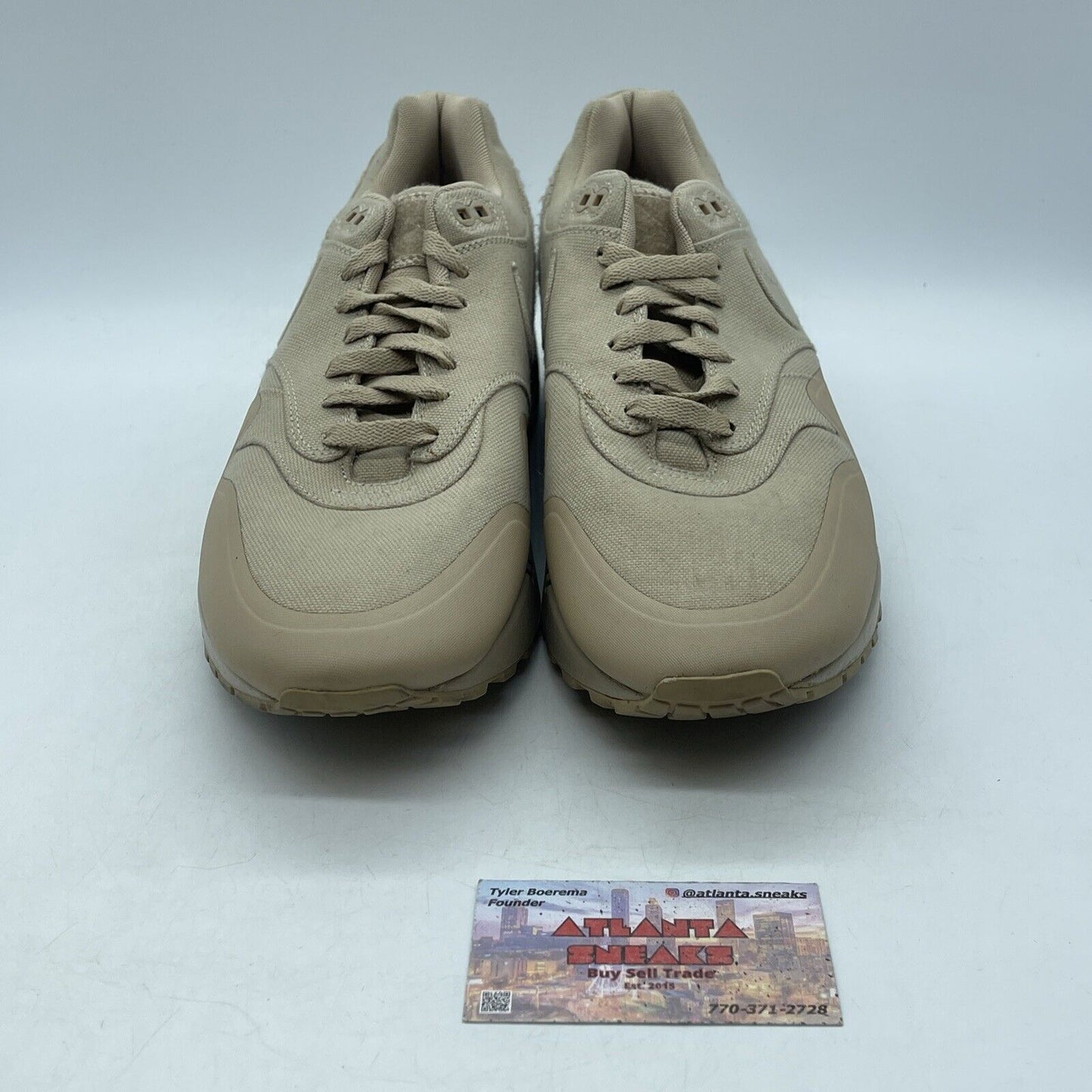 Size 12 - Nike Air Max 1 V SP Patch Sand Brown Suede Leather (704901-200)