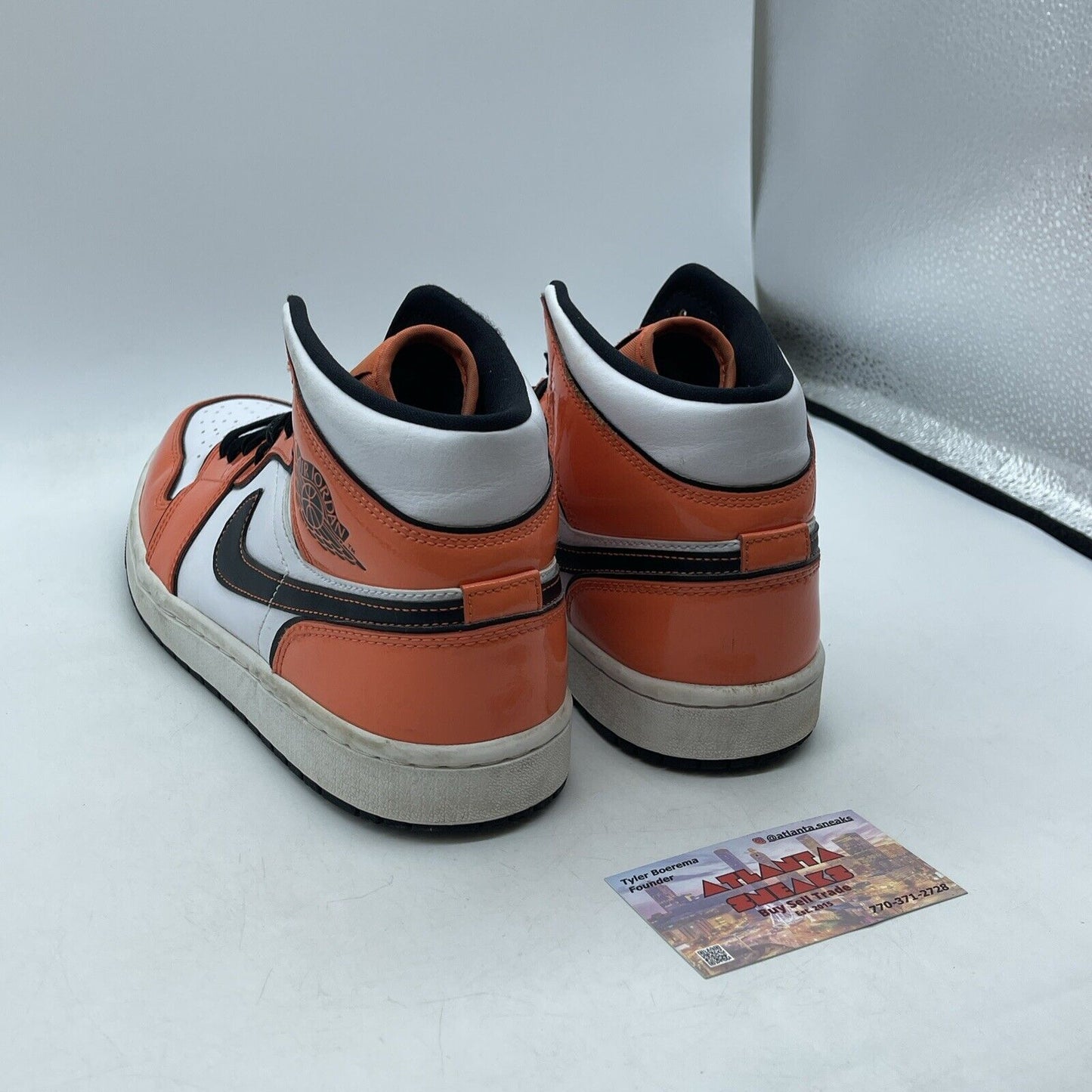 Size 9 - Air Jordan 1 SE Mid Turf Orange Black White Leather (DD6834-802)