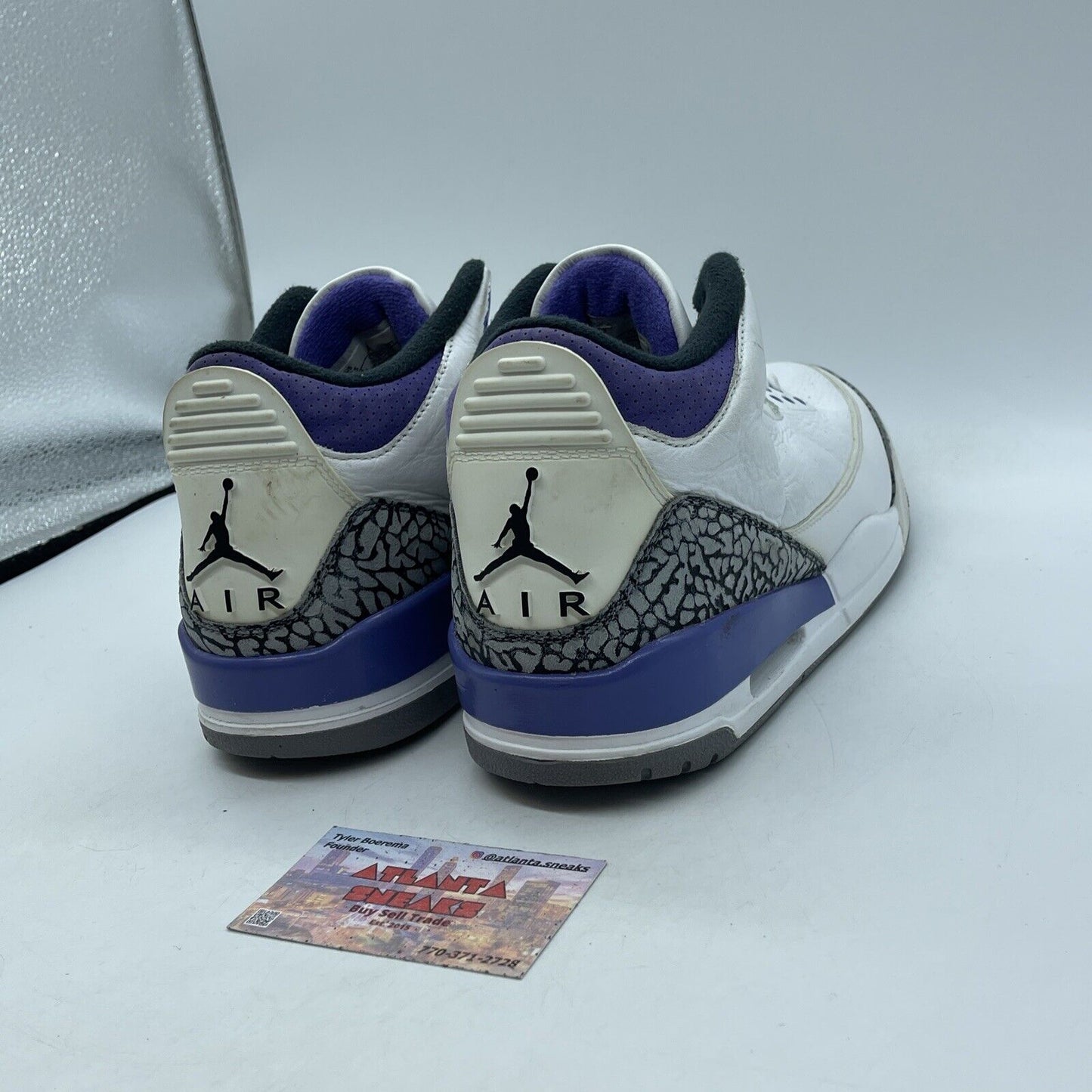 Size 10.5 - Jordan 3 Retro Mid Dark Iris Purple White Leather (CT8532-105)