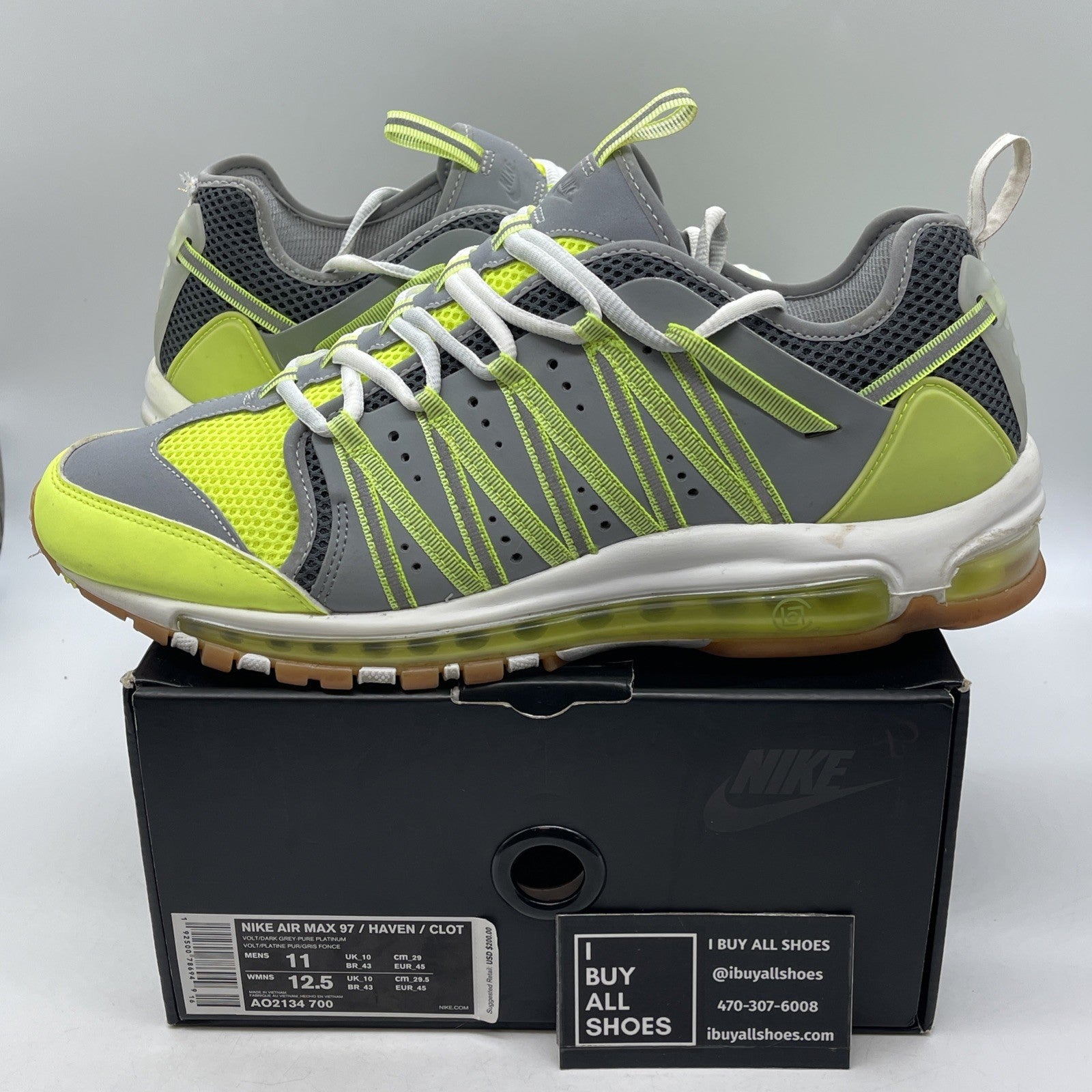 Size 11 - Nike CLOT x Air Max 97 Haven Volt (AO2134-700)