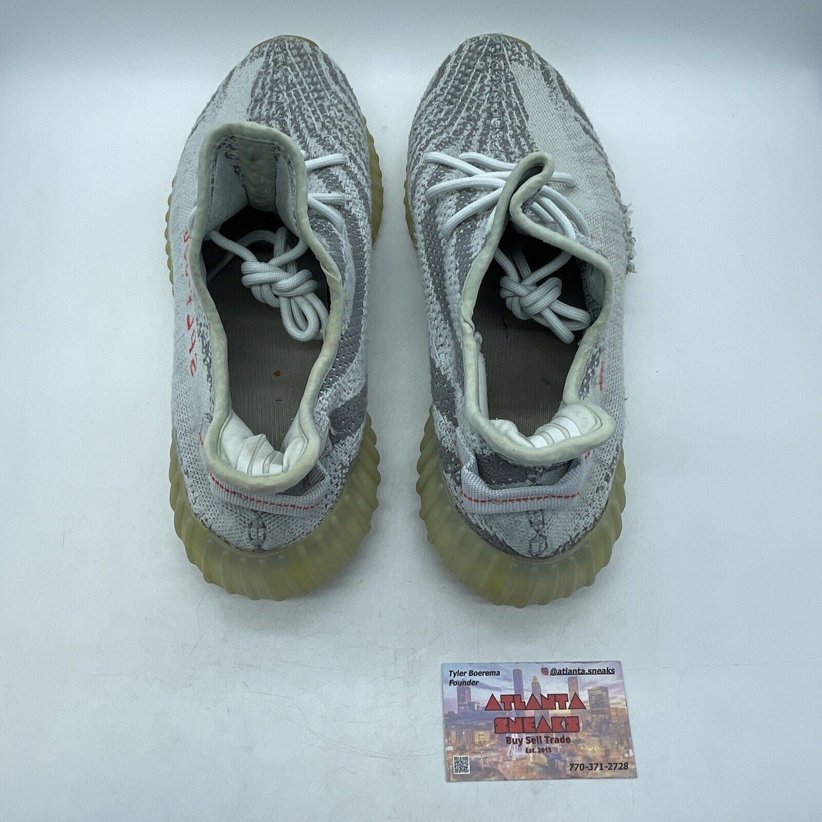 Size 14 - adidas Yeezy Boost 350 V2 Low Blue Tint Grey White (B37571)